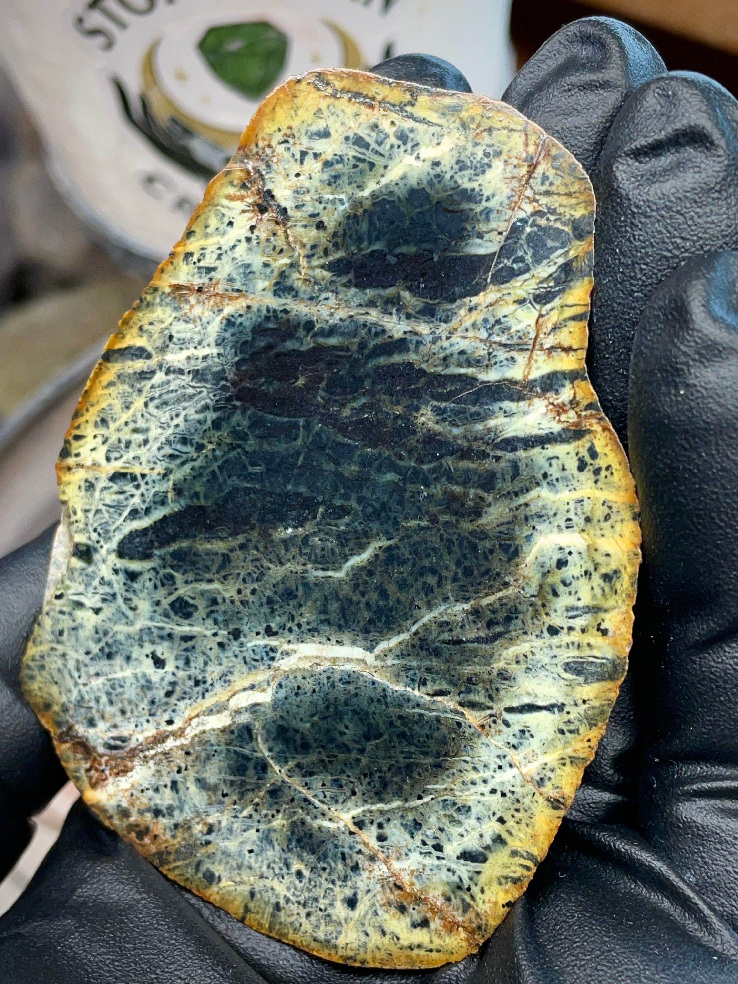 StoneBorn “Midnight Web” Greenstone Slab (One-Side Polished)