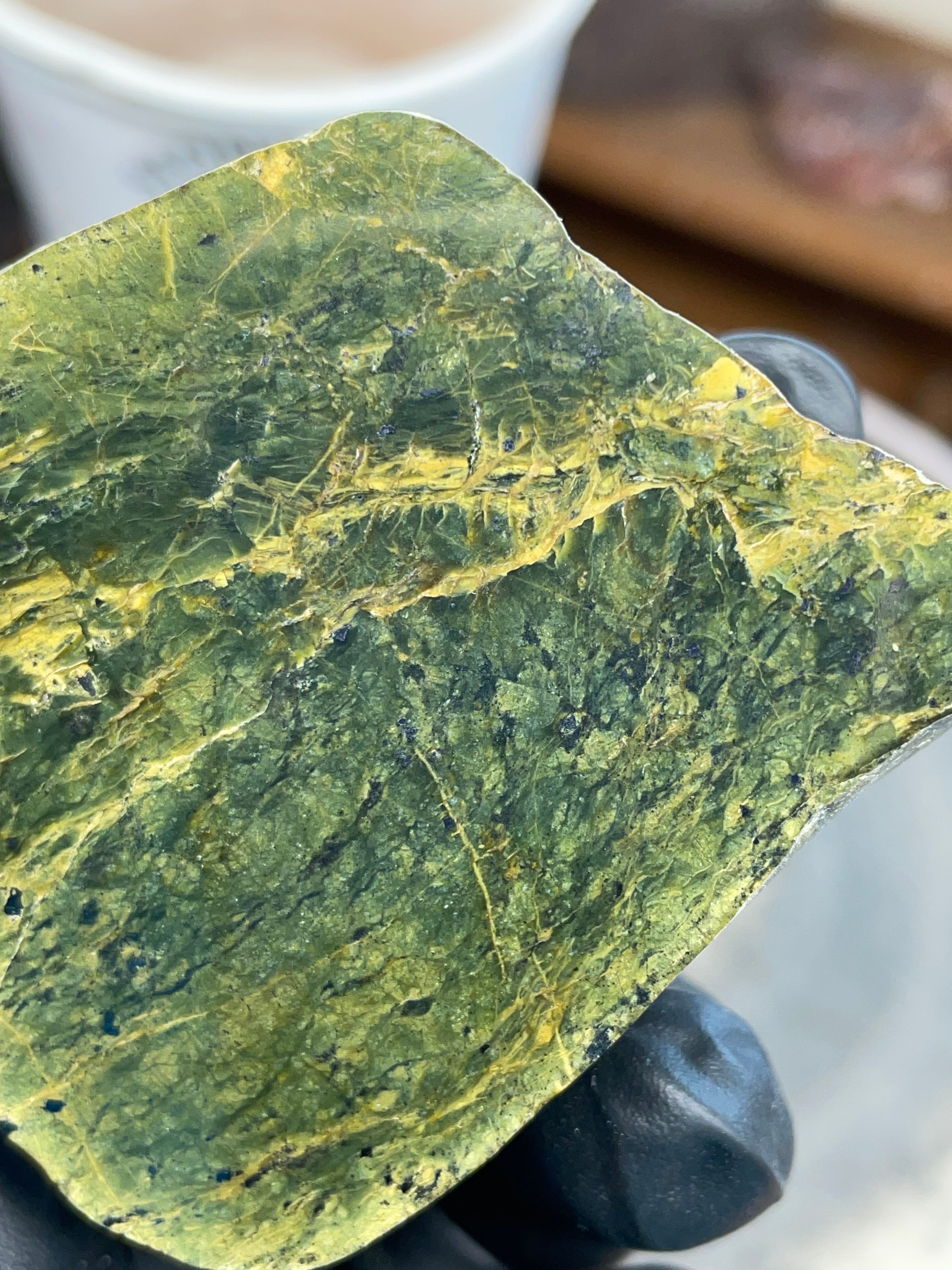 Hand-Polished Green Stone Slab | StoneBorn Creations