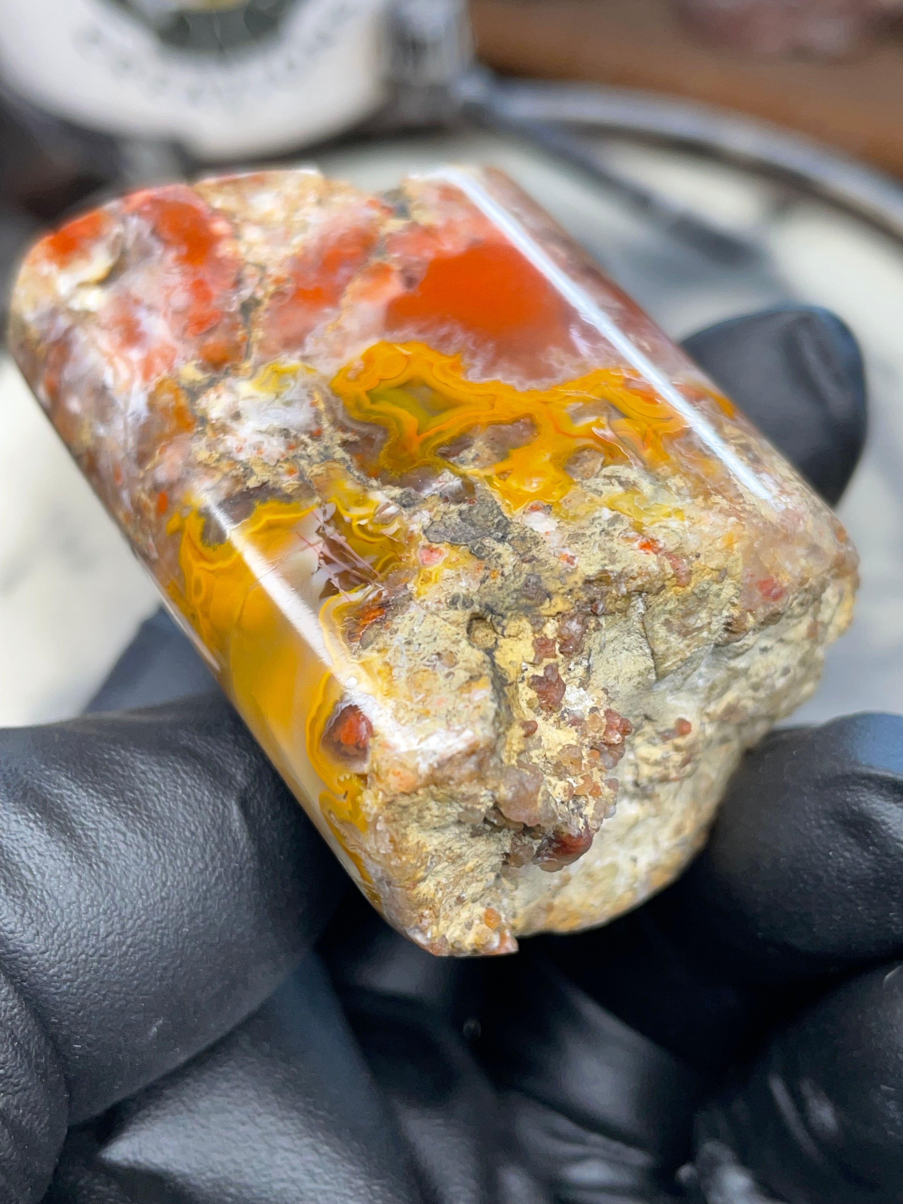 Hand-Polished Banded Agate — Raw & Refined StoneBorn Piece