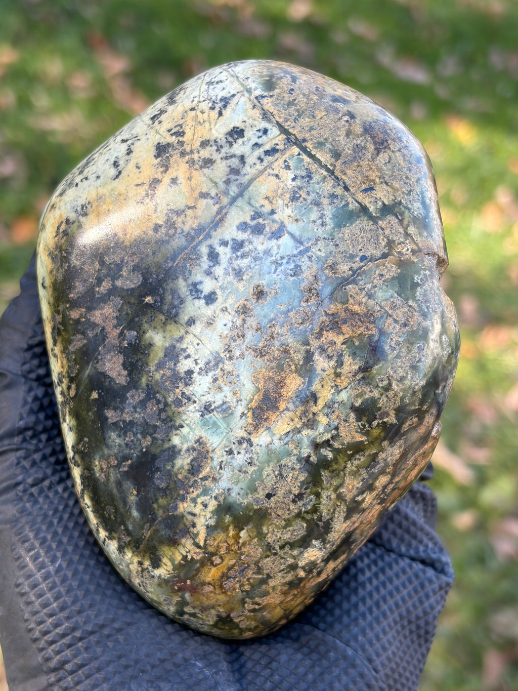 StoneBorn Creations – Natural Green Serpentine Stone | Hand-Polished River Stone