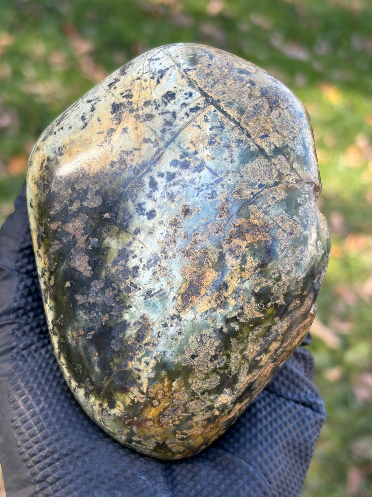 StoneBorn Creations – Natural Green Serpentine Stone | Hand-Polished River Stone