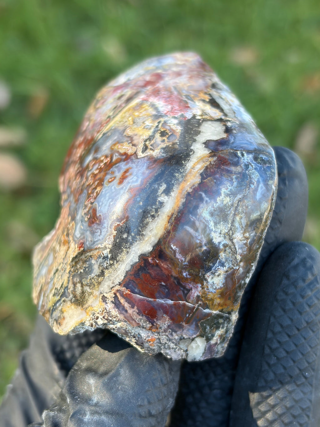 StoneBorn Creations – Multicolored Lace Agate | Hand-Polished Natural Display Stone