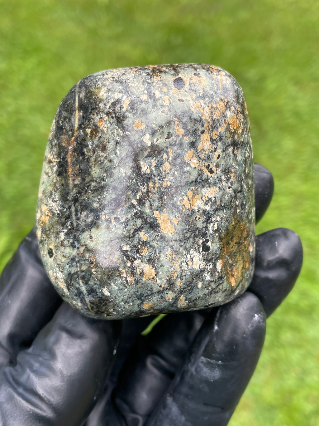 StoneBorn Creations Hand-Polished Vermont Serpentine Freeform Display Stone