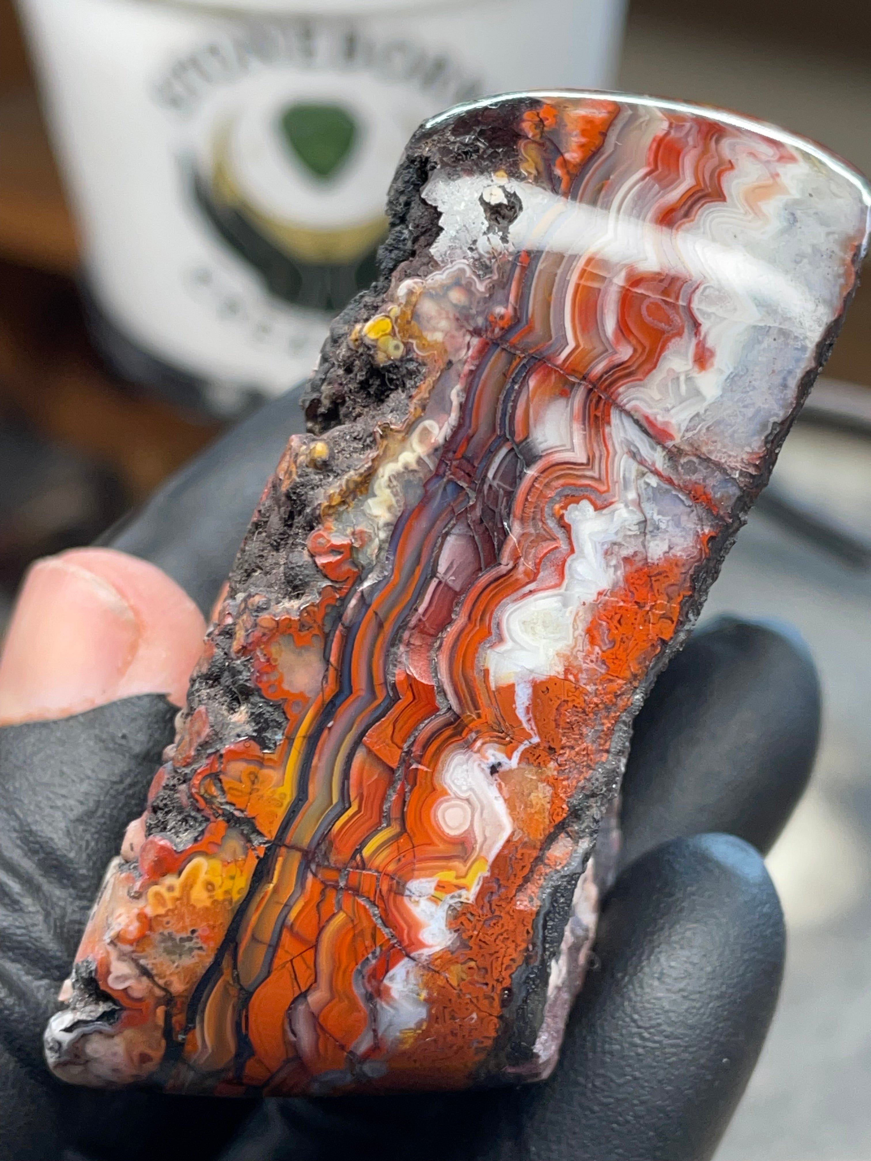 Hand Polished Banded Agate (Raw + Refined Edge)