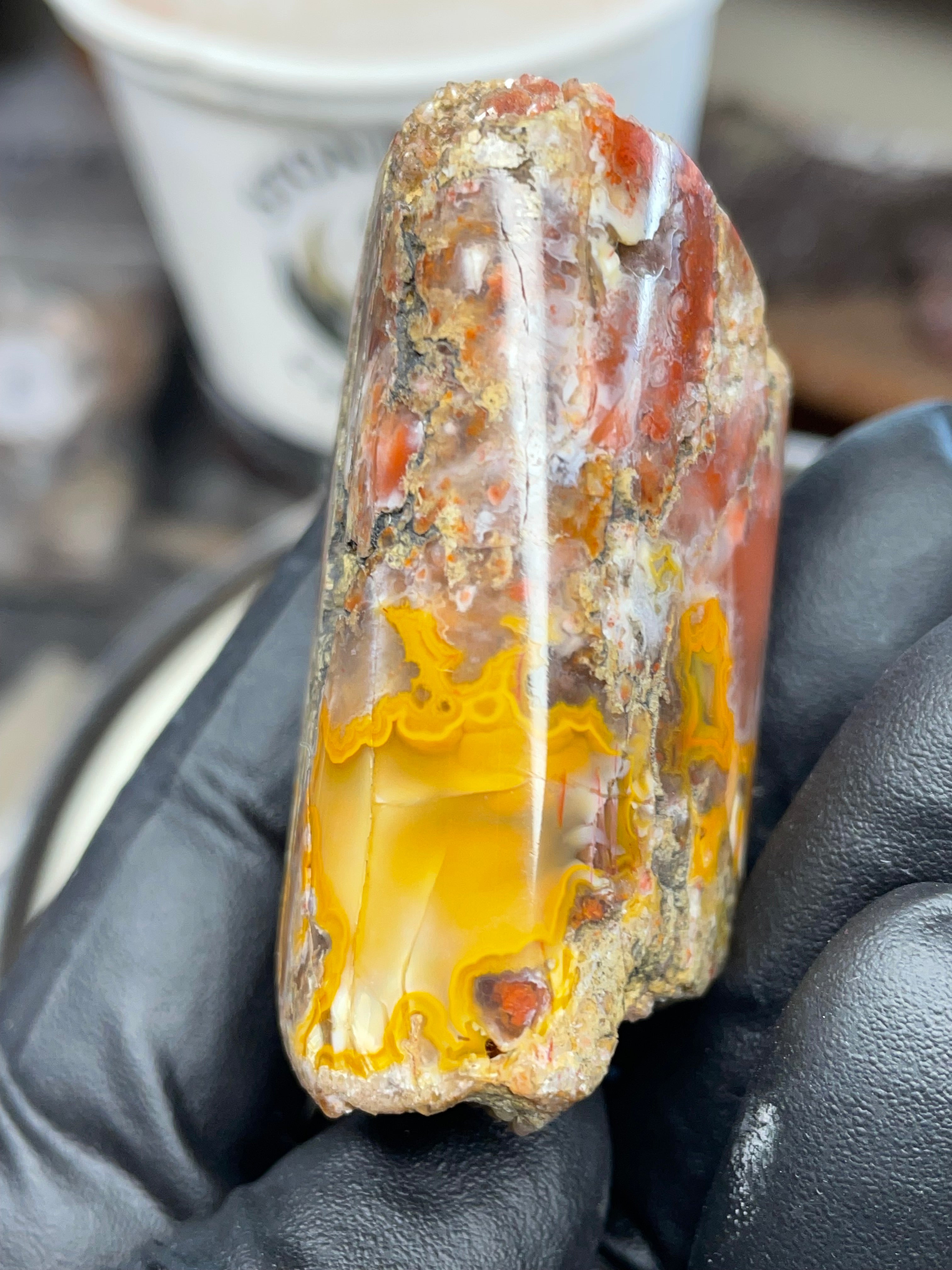 Hand-Polished Banded Agate — Raw & Refined StoneBorn Piece