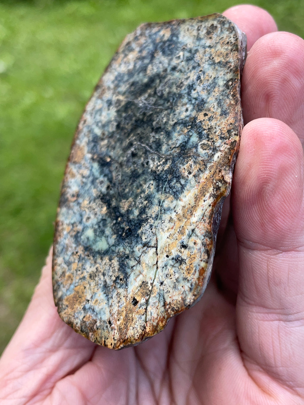 StoneBorn Creations – Hand-Polished Blue-Green Mystery Stone Matching Pair | Natural Split Stone