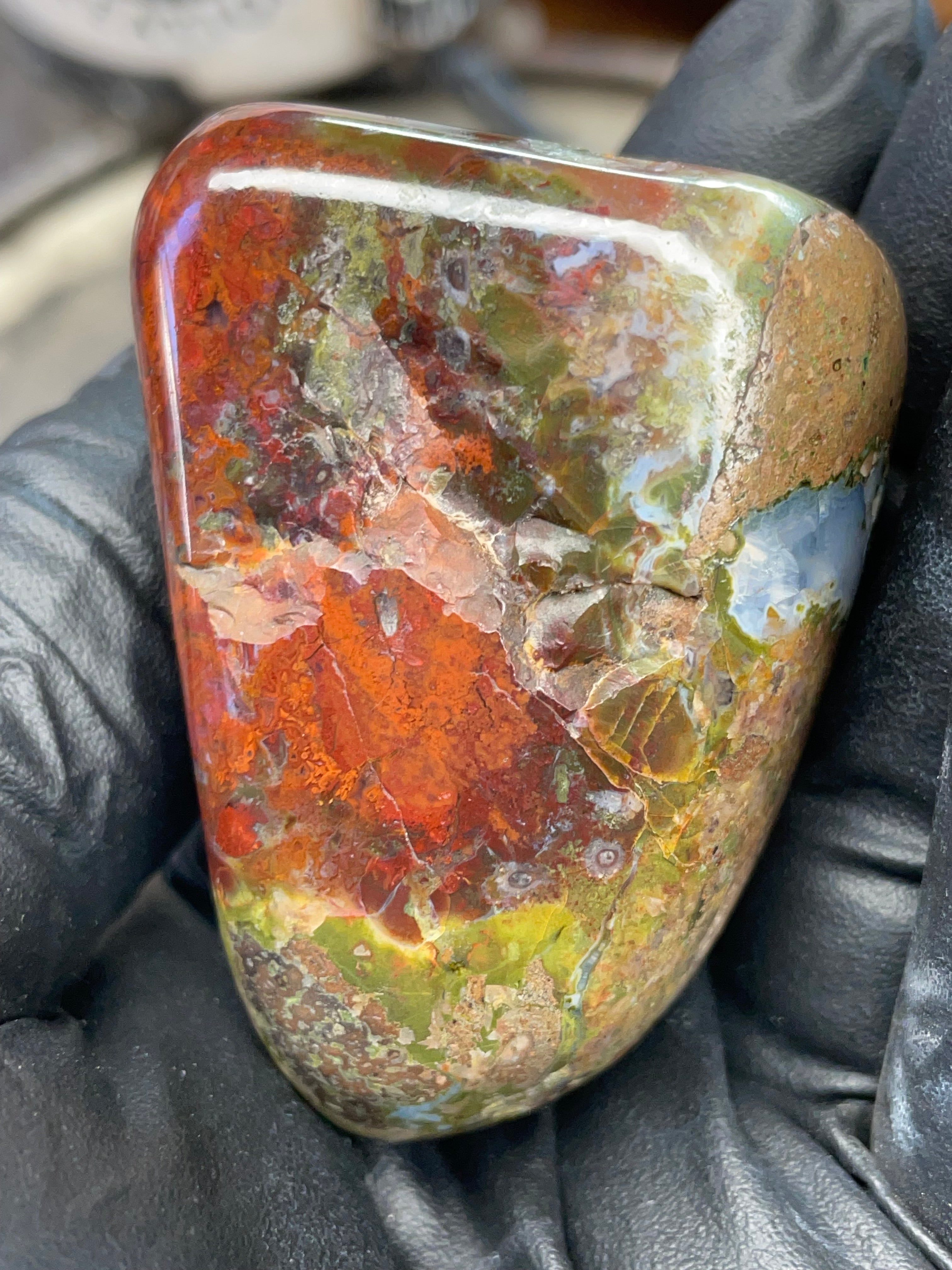 StoneBorn Creations – Polished Red & Green Jasper Stone | Before & After Reveal