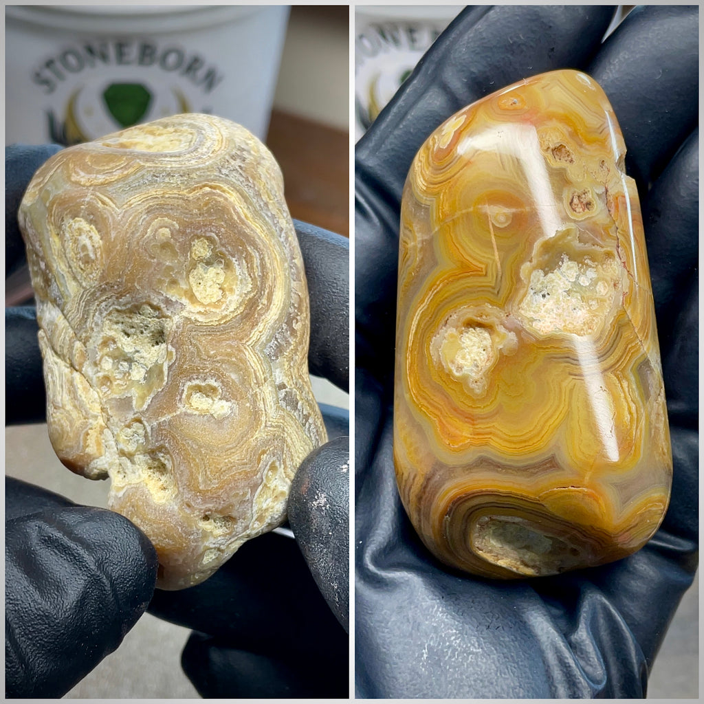 🌾 Crowley Ridge Agate — Hand Polished Stone | StoneBorn Creations