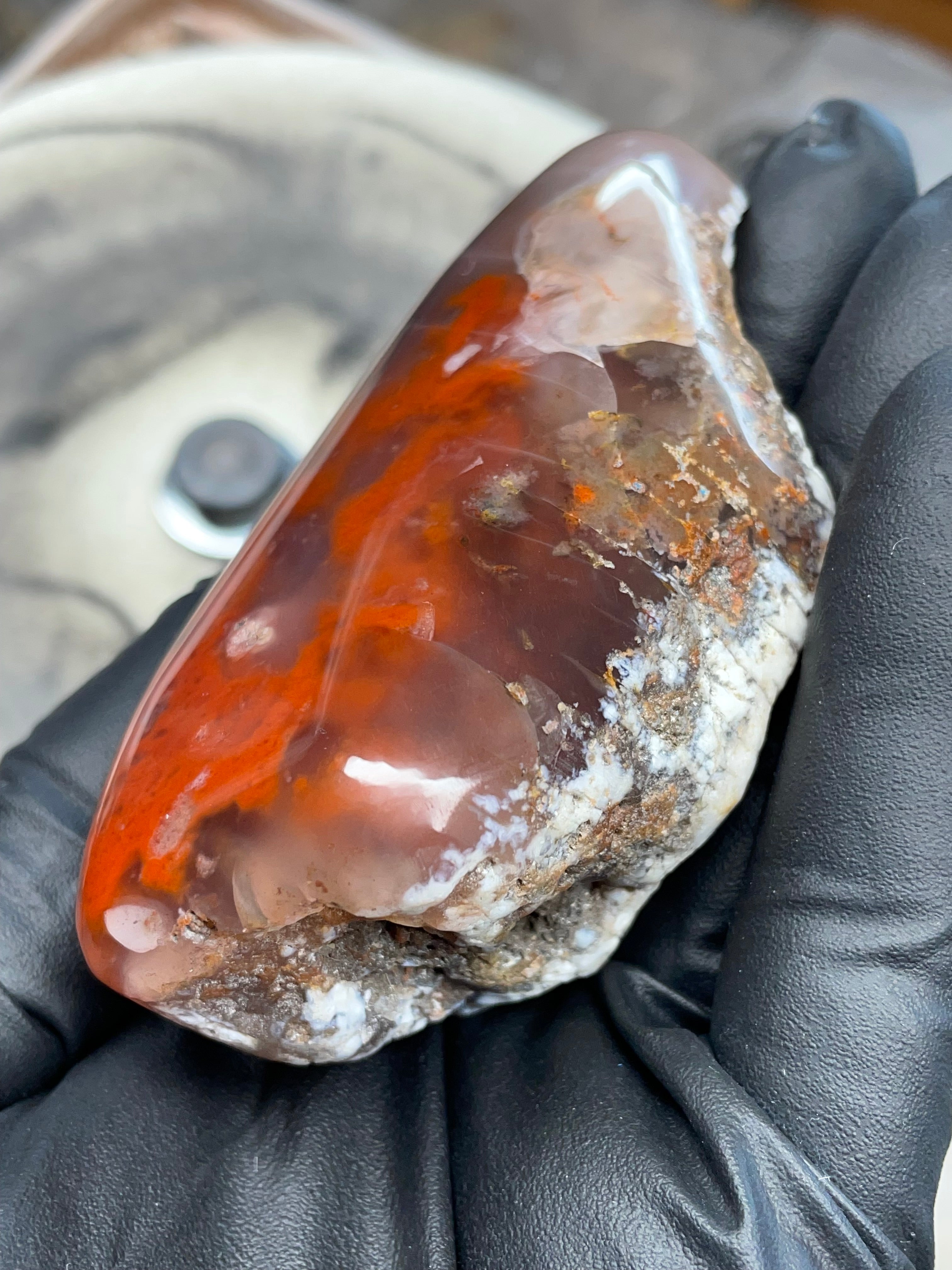 Red Iron-Stained Agate — Hand-Polished Freeform Stone