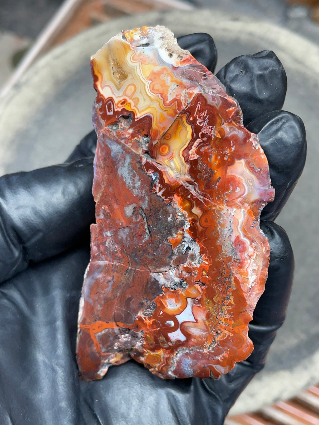StoneBorn Creations — Hand-Polished Banded Agate (Curved Flat-Lap Polish)
