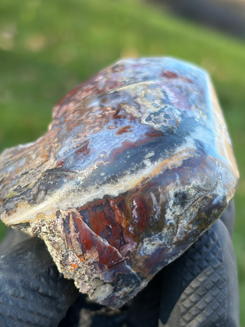 StoneBorn Creations – Multicolored Lace Agate | Hand-Polished Natural Display Stone