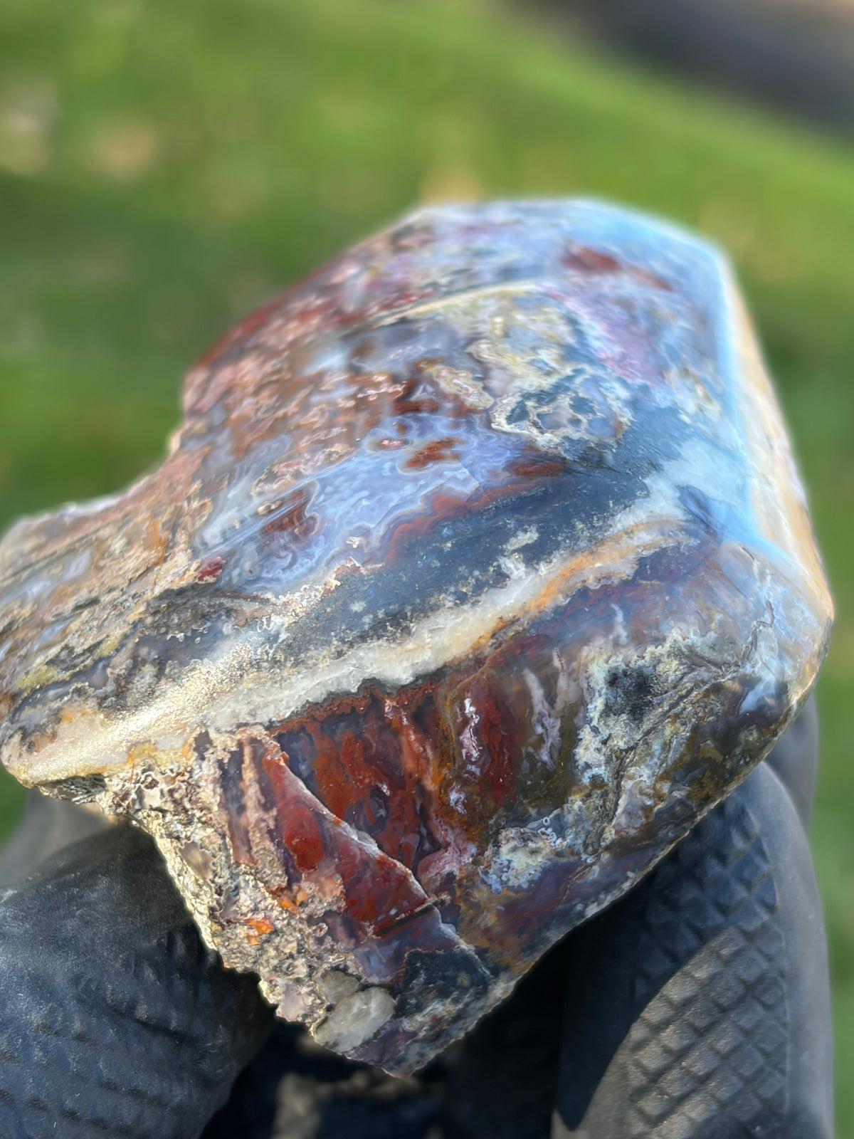 StoneBorn Creations – Multicolored Lace Agate | Hand-Polished Natural Display Stone