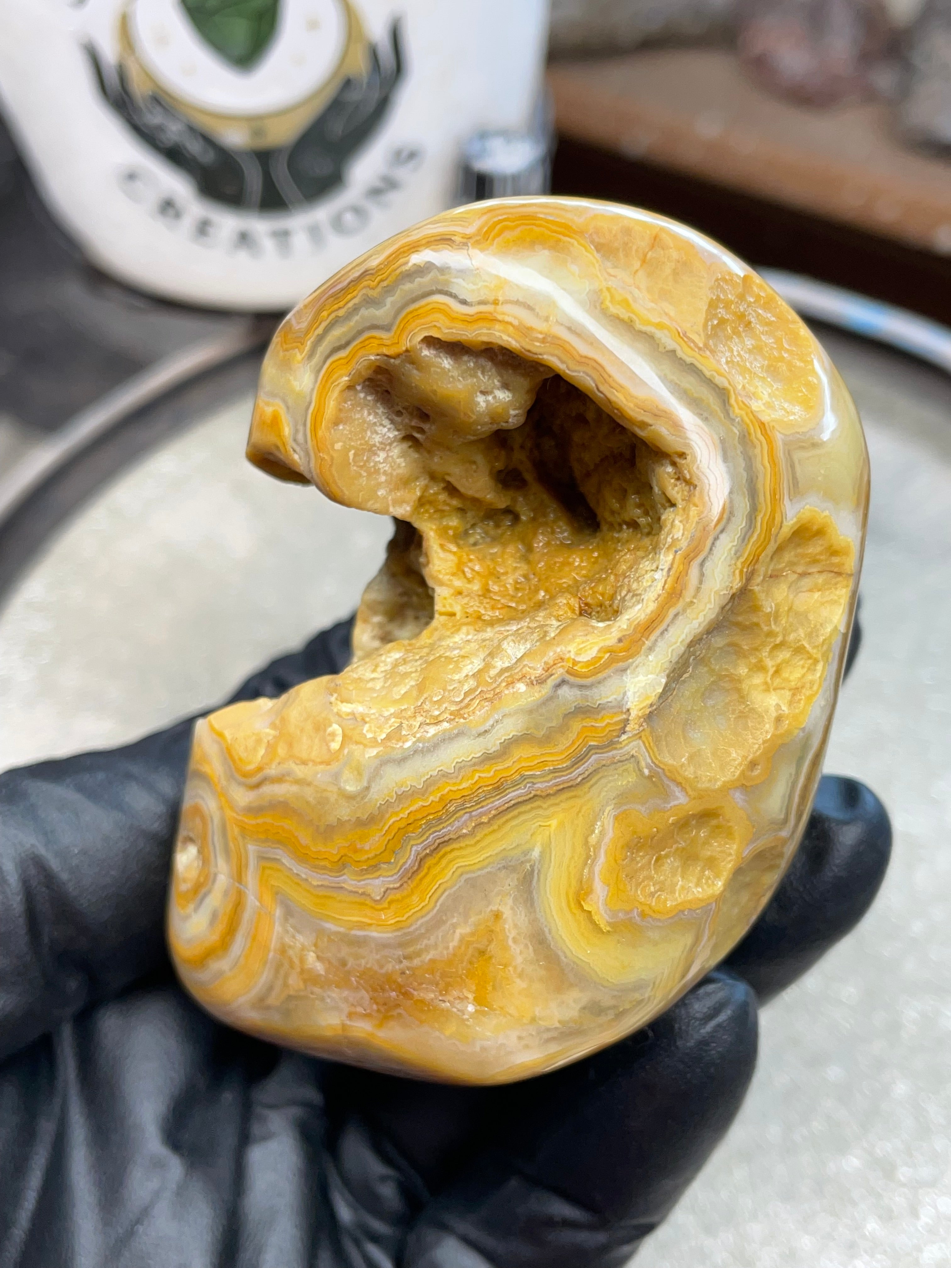 StoneBorn Creations Hand-Polished Crowley Ridge Lace Agate