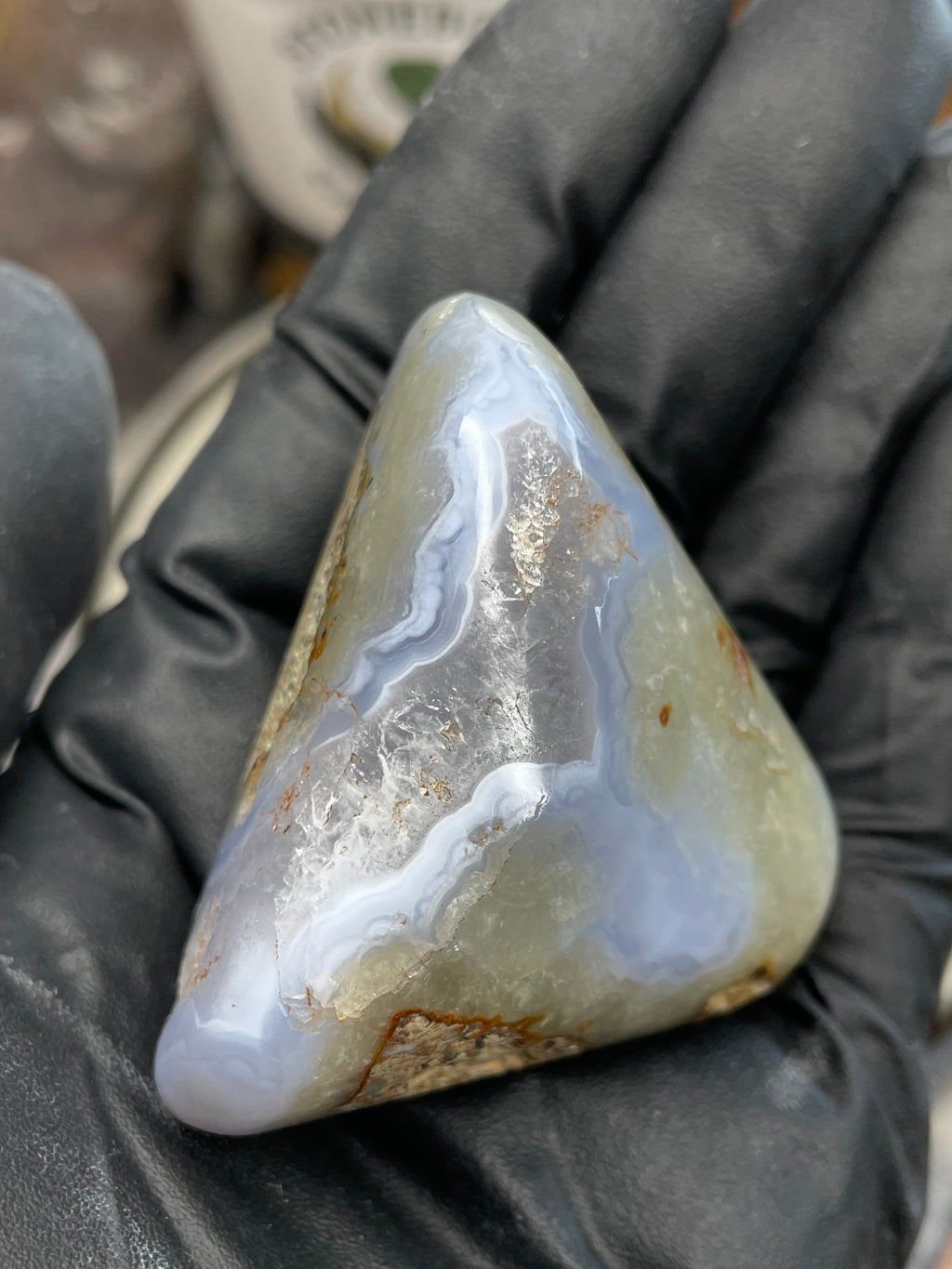 Blue Chalcedony Geode Agate — Hand Polished | StoneBorn Creations