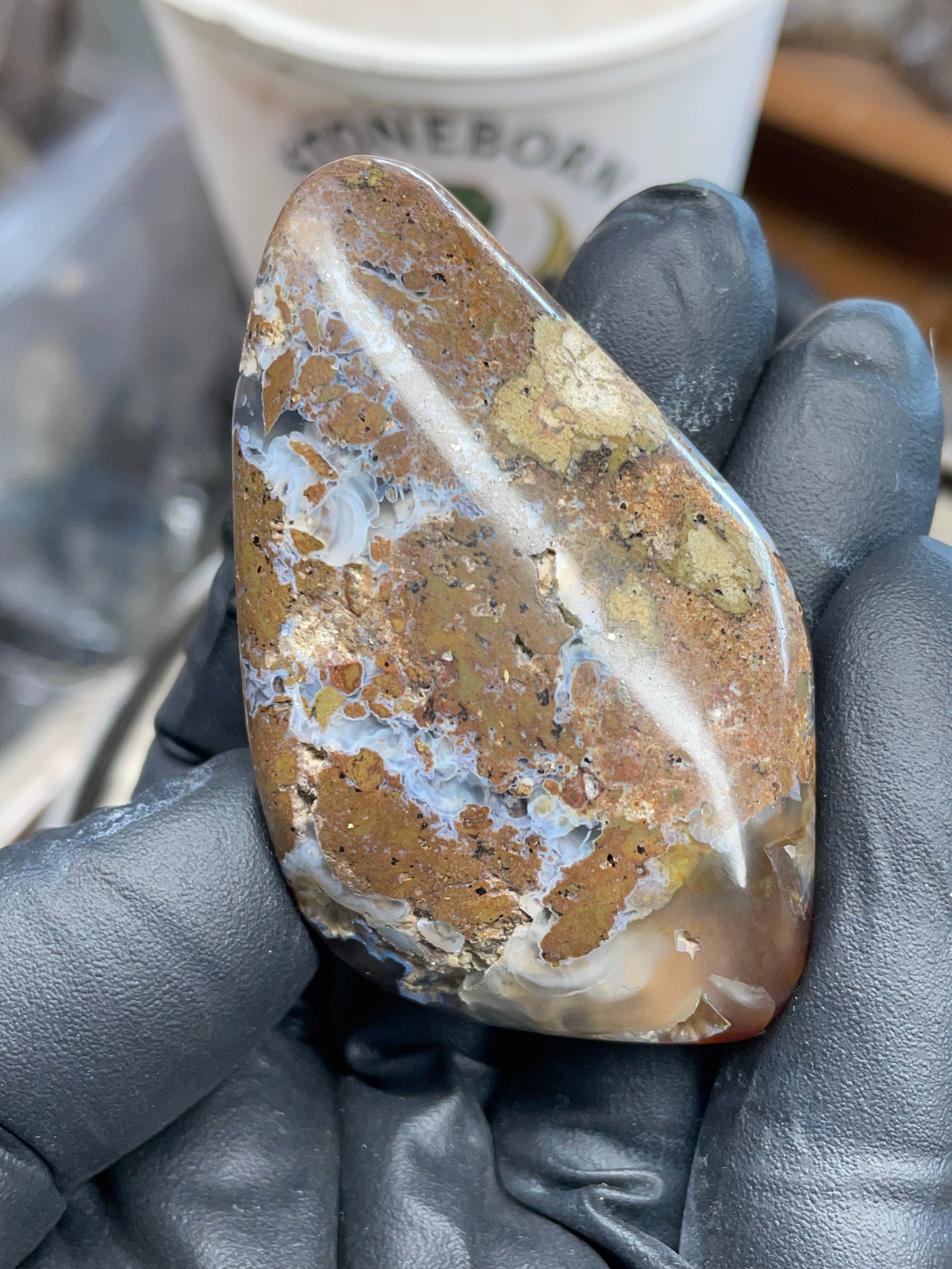 StoneBorn Fire Agate — Hand Shaped & Polished