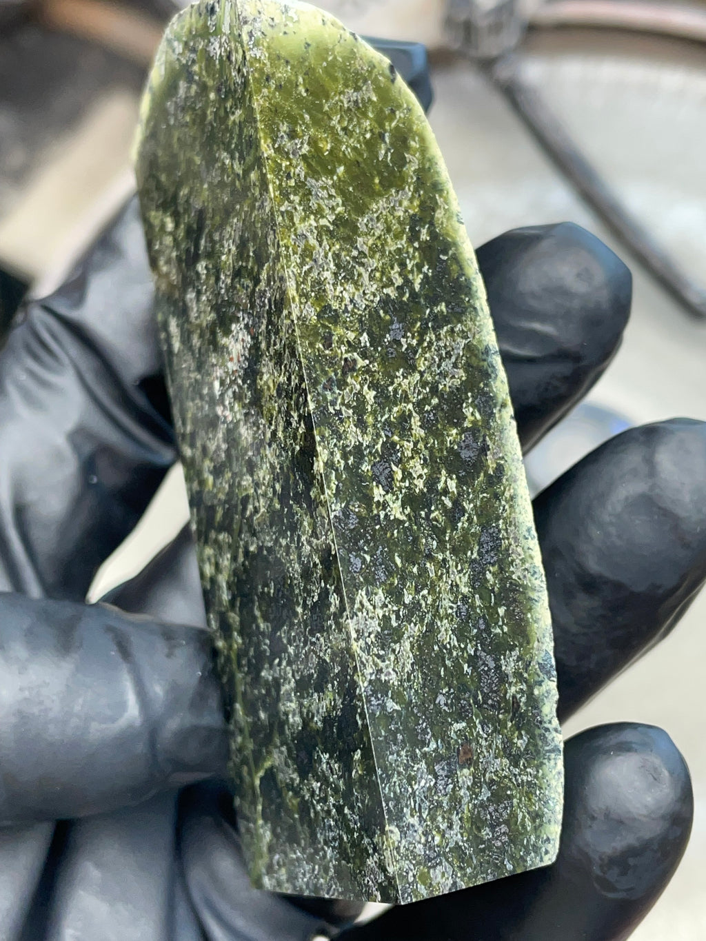 Hand-Polished Green Serpentine Slab | StoneBorn Creations