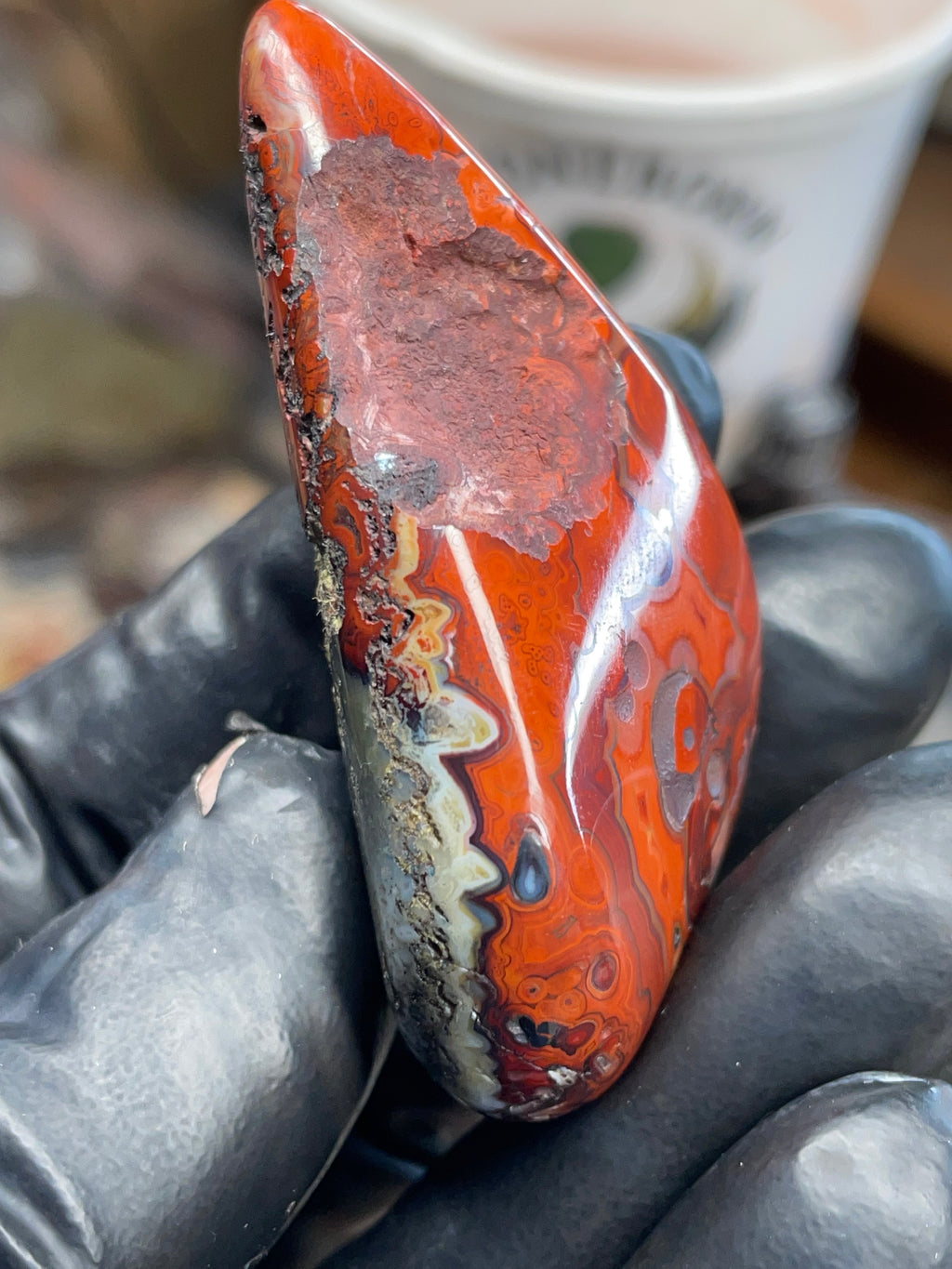 Hand-Polished Red Banded Agate — Raw & Refined
