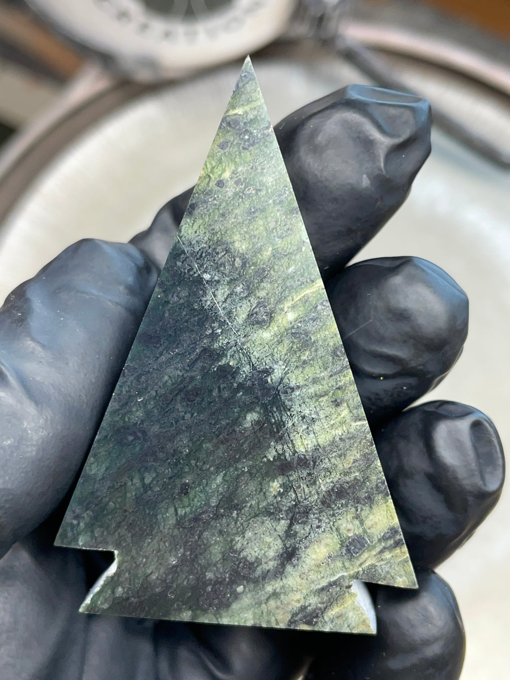Custom Hand-Polished Green Stone Arrowhead
(StoneBorn Creations – One of One)