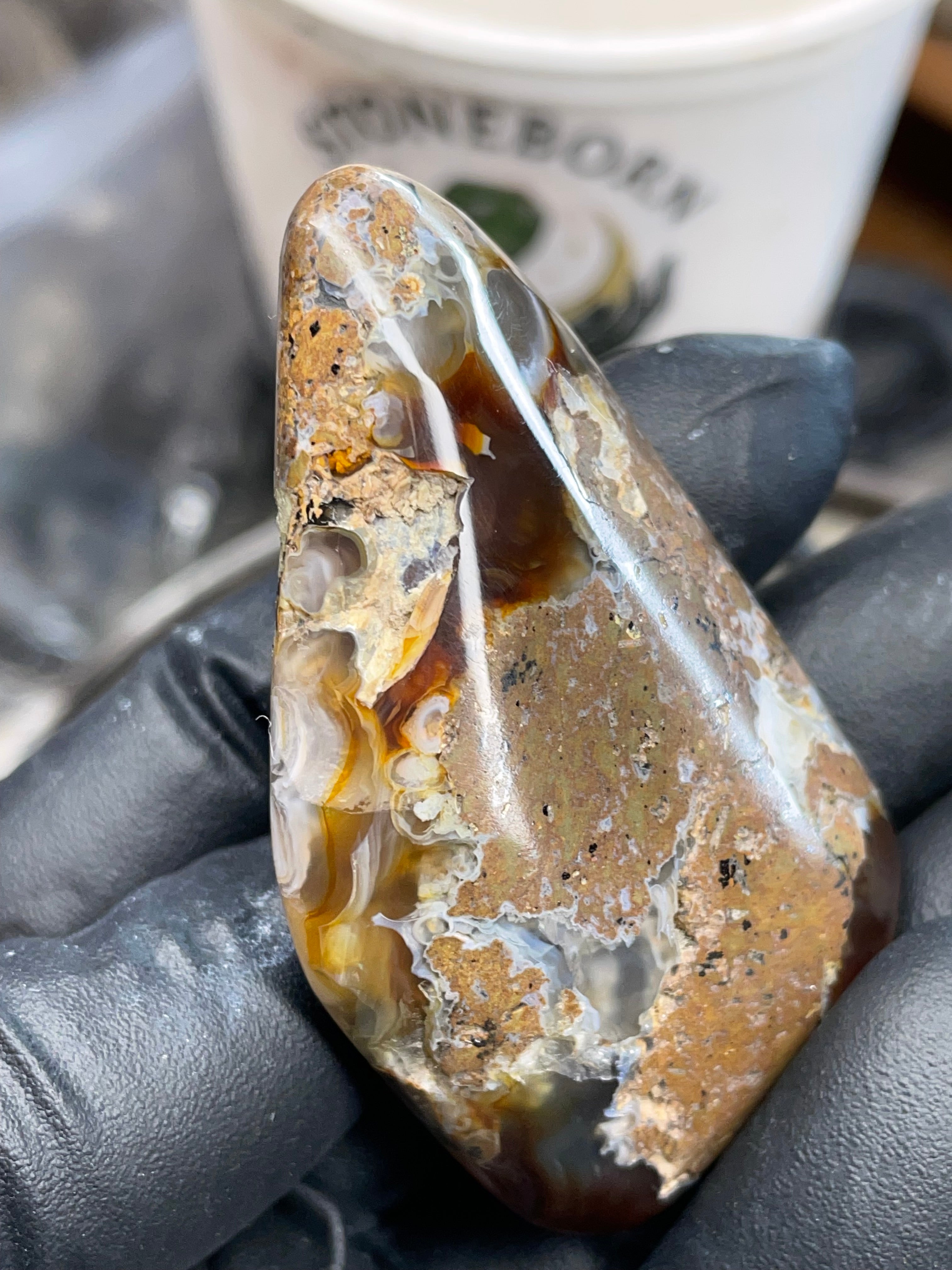 StoneBorn Fire Agate — Hand Shaped & Polished