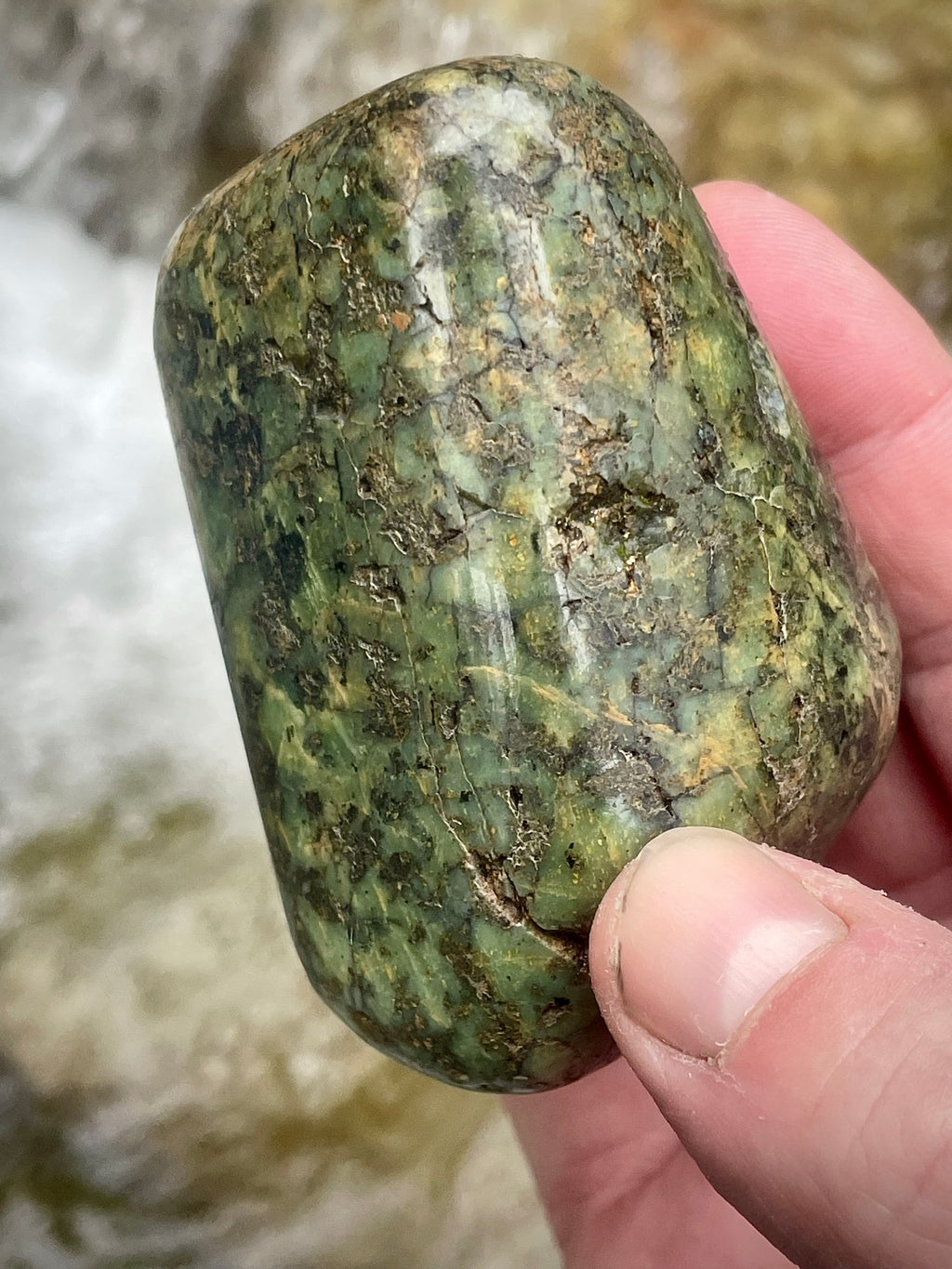 ✨ Polished Green Vermont Transformation Stone – From Raw to Radiant (One-of-a-Kind)