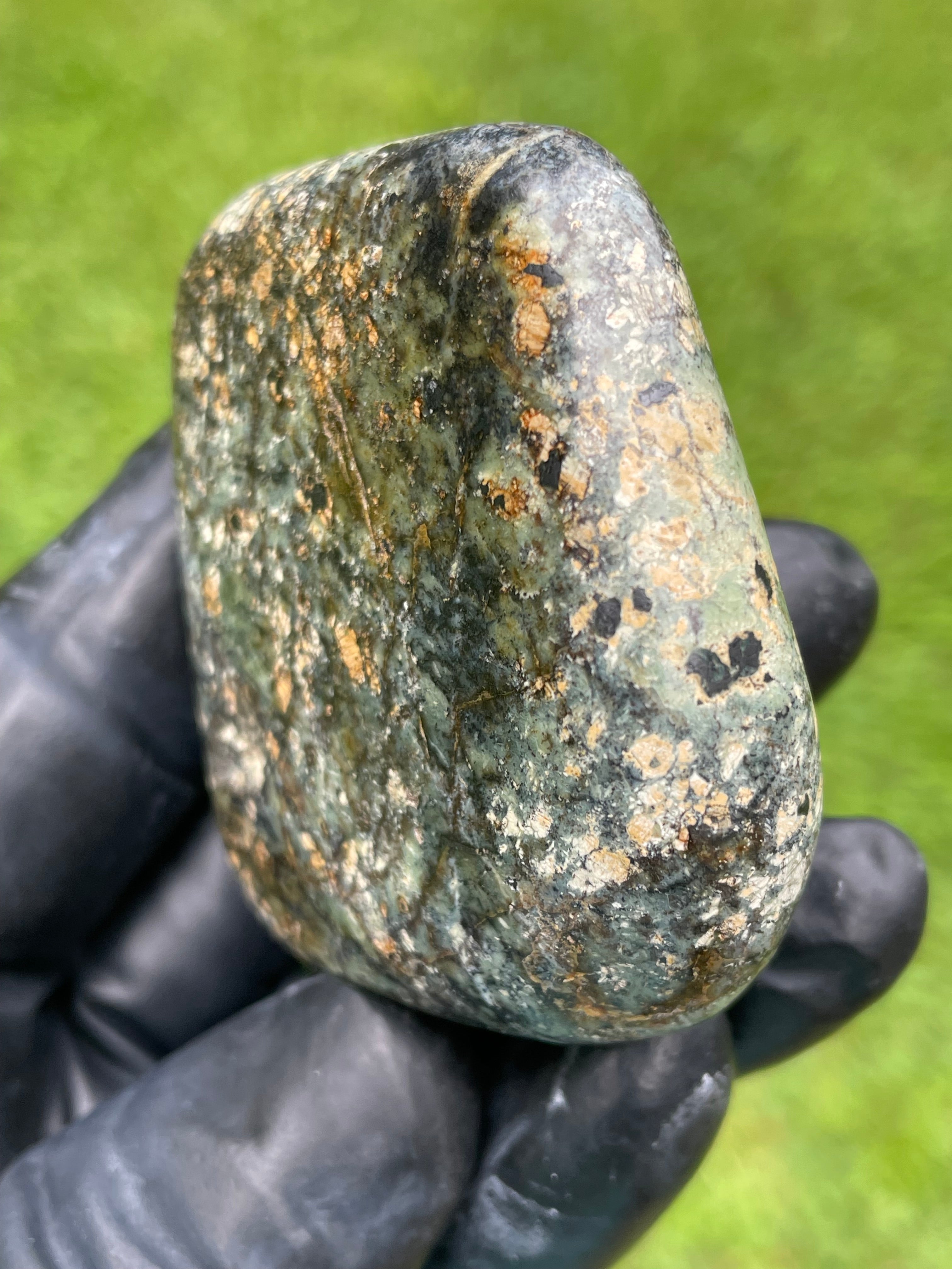 StoneBorn Creations Hand-Polished Vermont Serpentine Freeform Display Stone