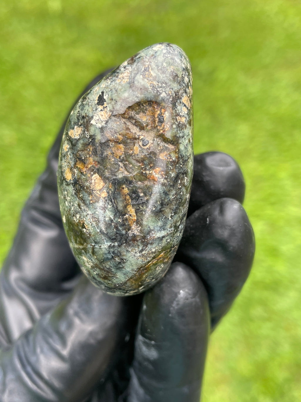 StoneBorn Creations Hand-Polished Vermont Serpentine Freeform Display Stone