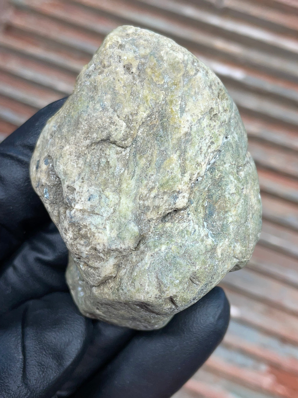 StoneBorn Creations | Polished Vermont Greenstone Slab — Moss Green + Cream Quartz Veins