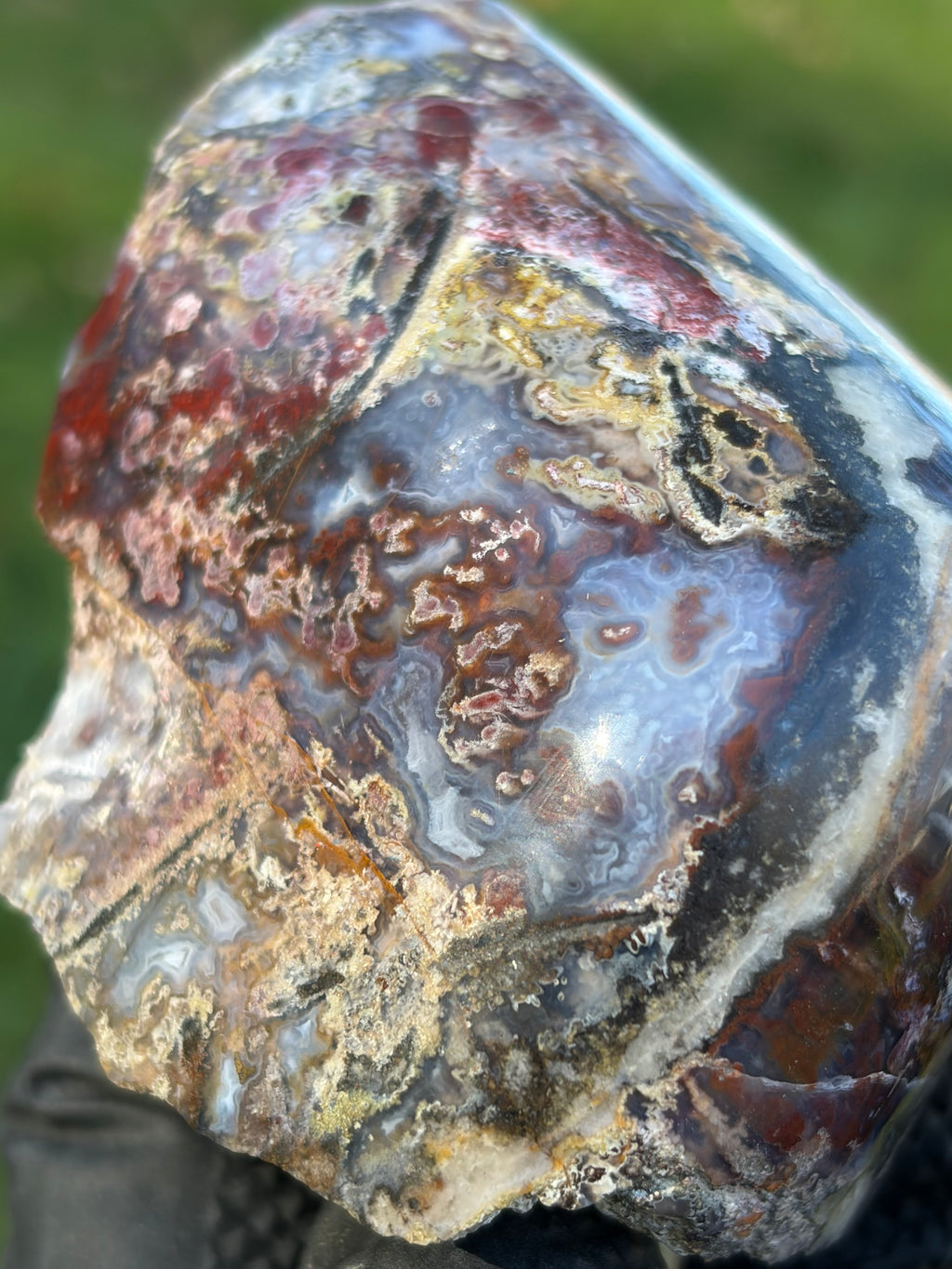 StoneBorn Creations – Multicolored Lace Agate | Hand-Polished Natural Display Stone