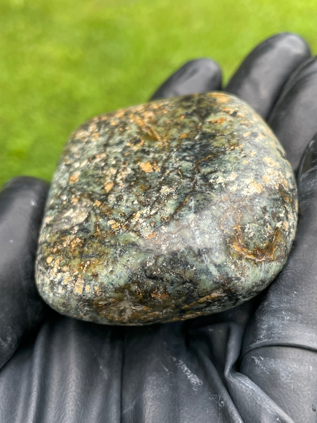 StoneBorn Creations Hand-Polished Vermont Serpentine Freeform Display Stone