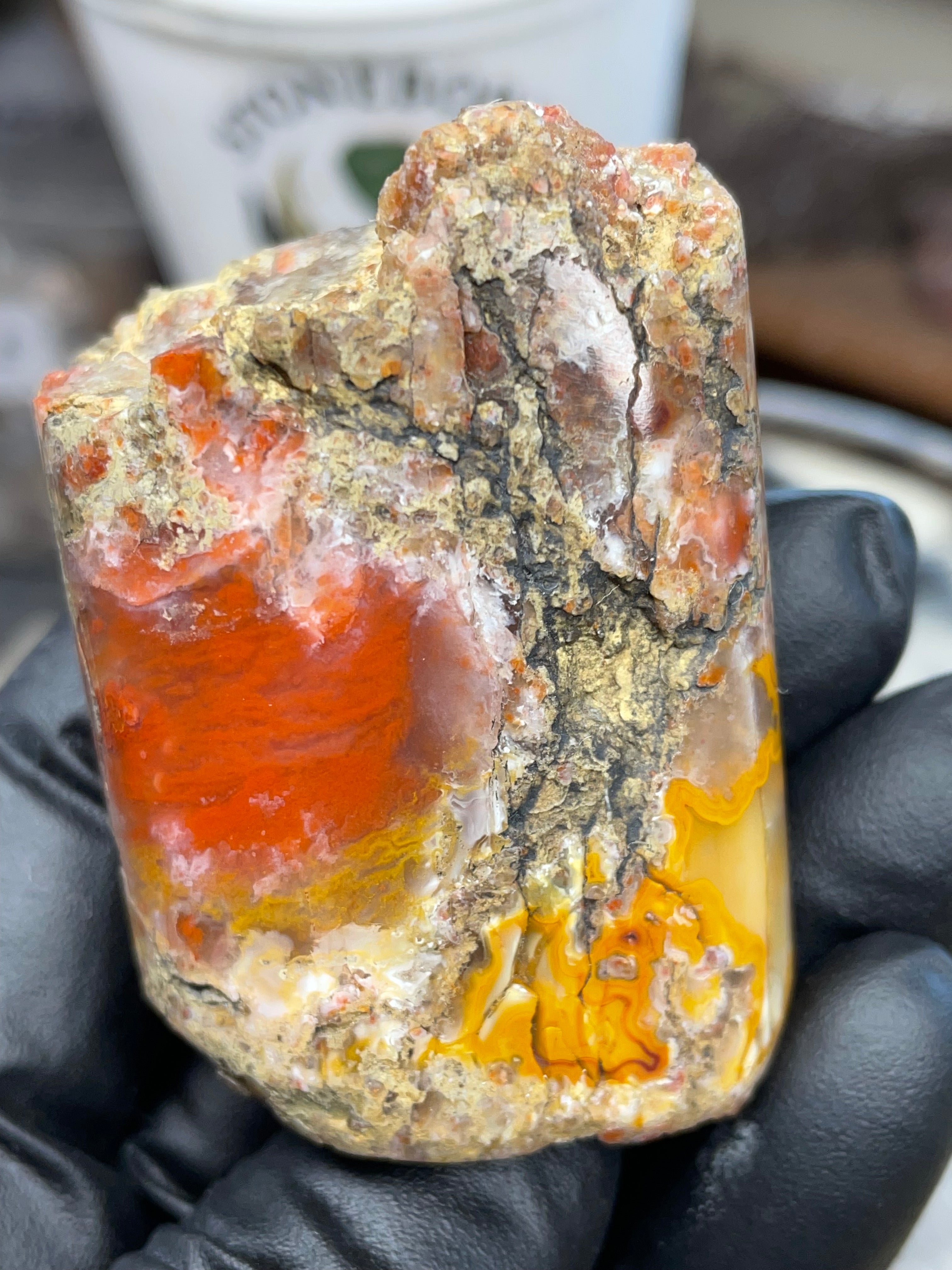 Hand-Polished Banded Agate — Raw & Refined StoneBorn Piece