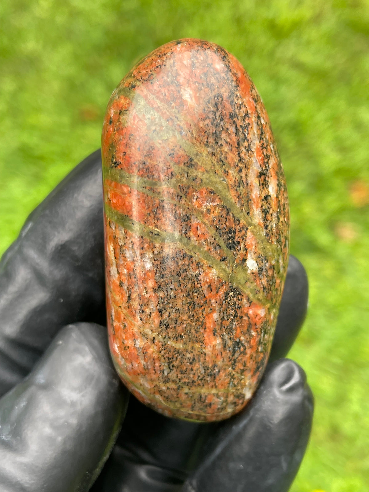 StoneBorn Creations Vermont Unakite / Granite – Hand Polished Freeform Stone