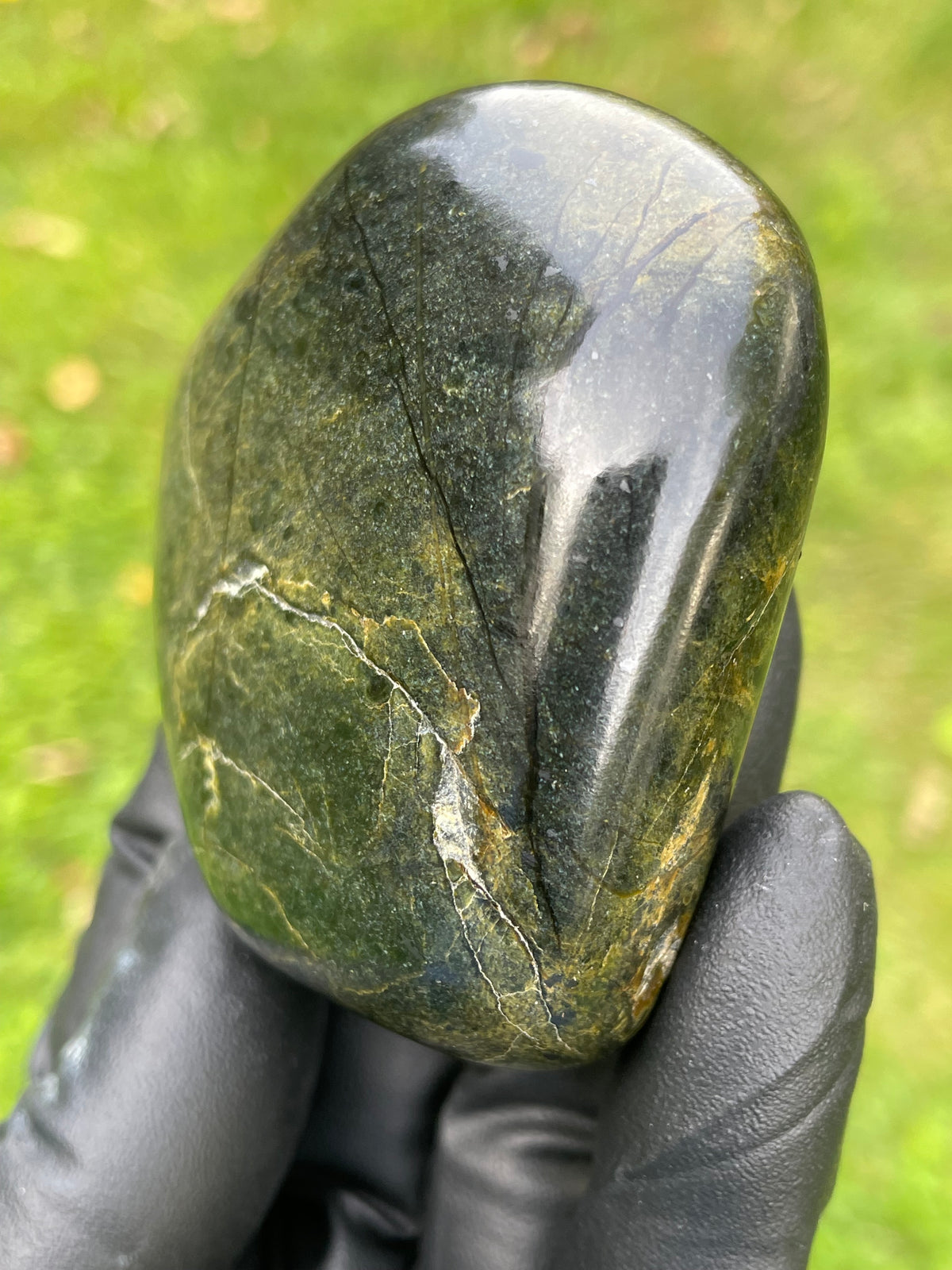 StoneBorn Creations Stream-Forged Green Stone – Hand Polished Natural Freeform