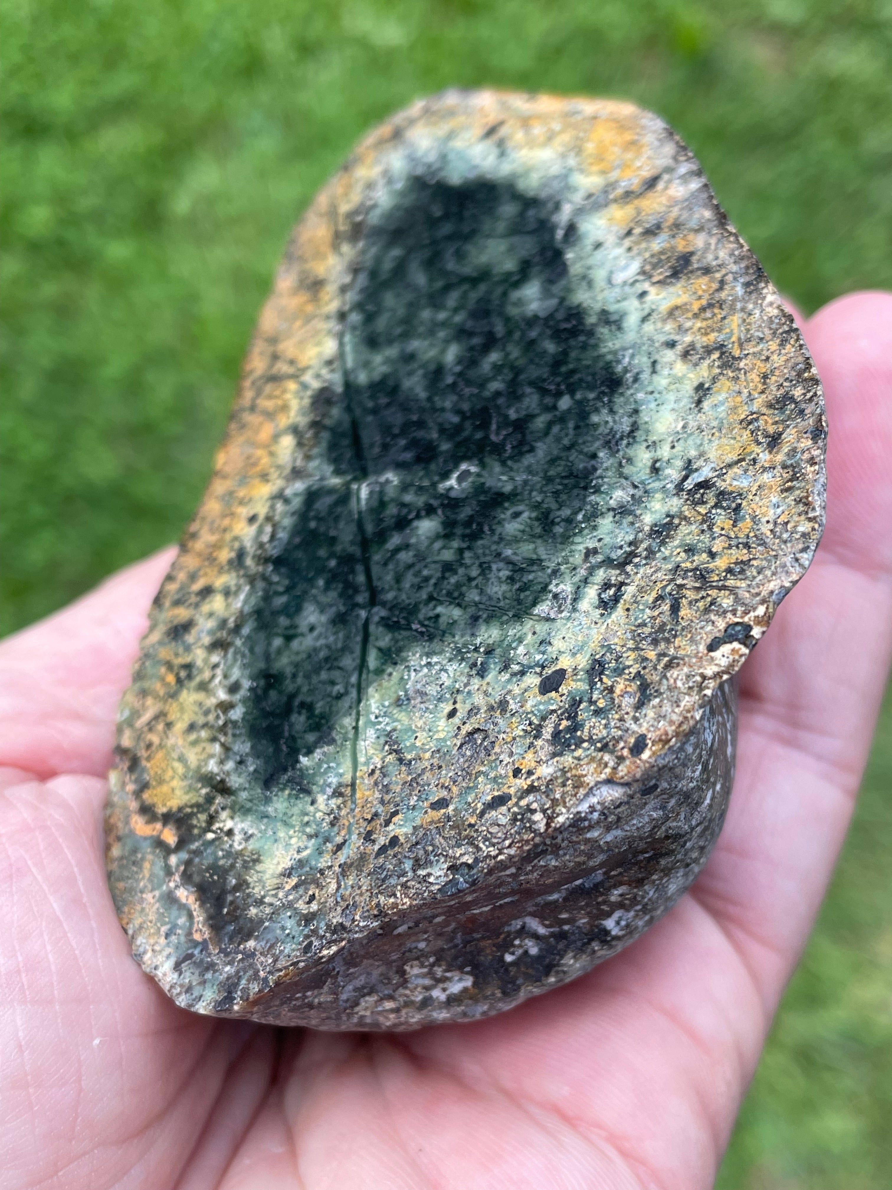 StoneBorn Creations Hand-Polished Vermont Serpentine Bookmatched Pair | One-of-a-Kind Natural Display Stones