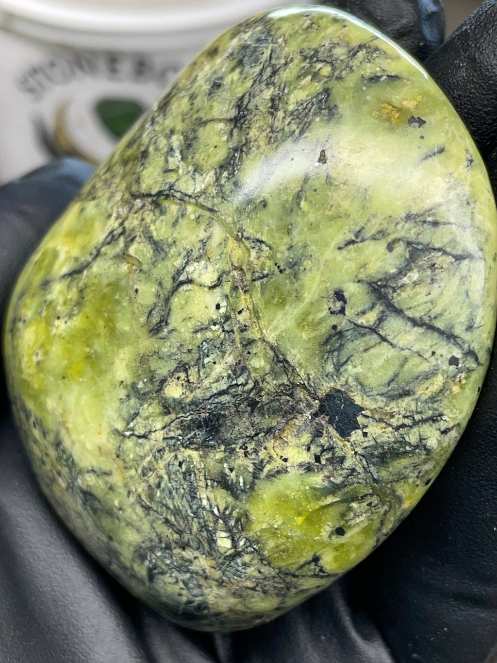 🌿 Hand-Polished Green Serpentine — Inside Polished Reveal