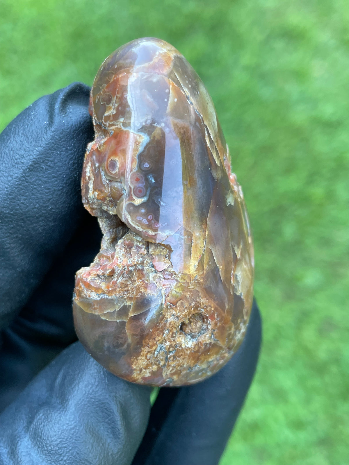 StoneBorn Creations Kentucky Agate Freeform – Hand Polished with Natural Crystal Pockets