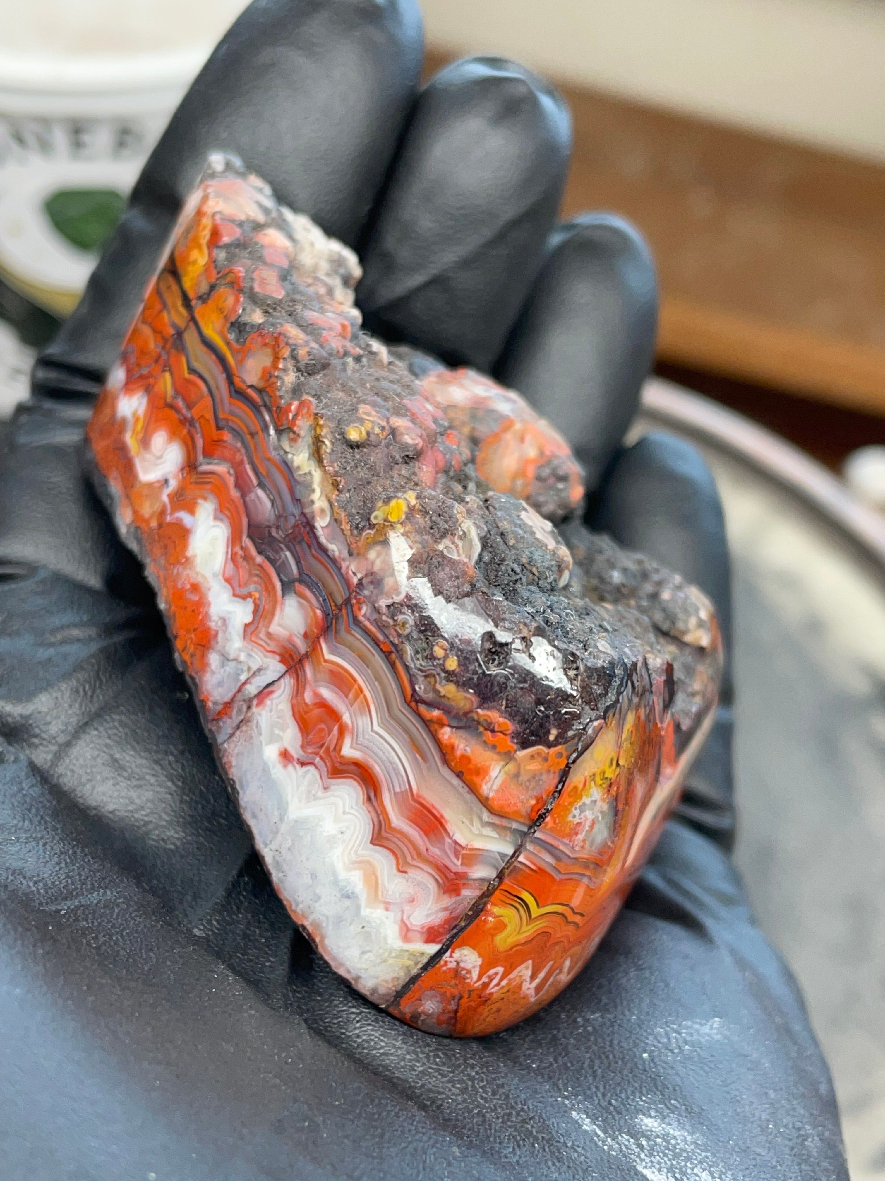 Hand Polished Banded Agate (Raw + Refined Edge)