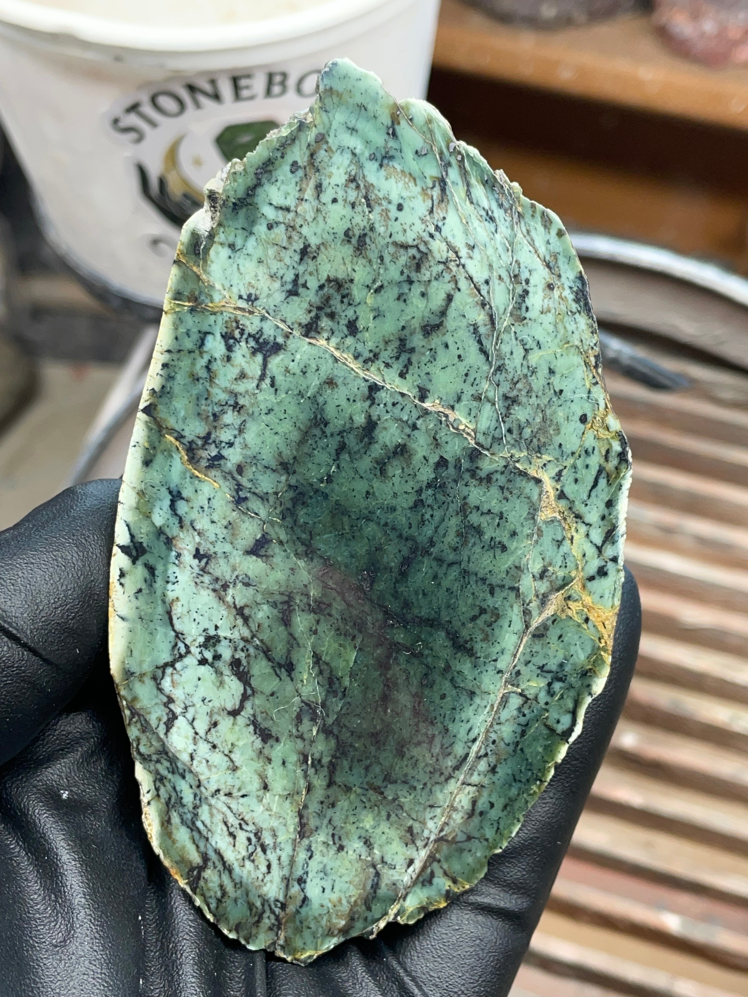 Hand-Collected Mint Green Serpentine Slab | Raw & Refined StoneBorn Specimen