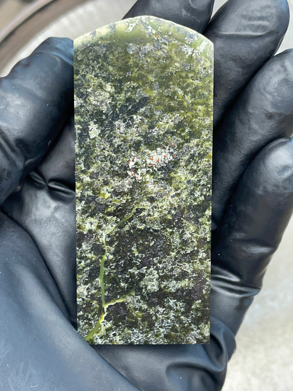 Hand-Polished Green Serpentine Slab | StoneBorn Creations