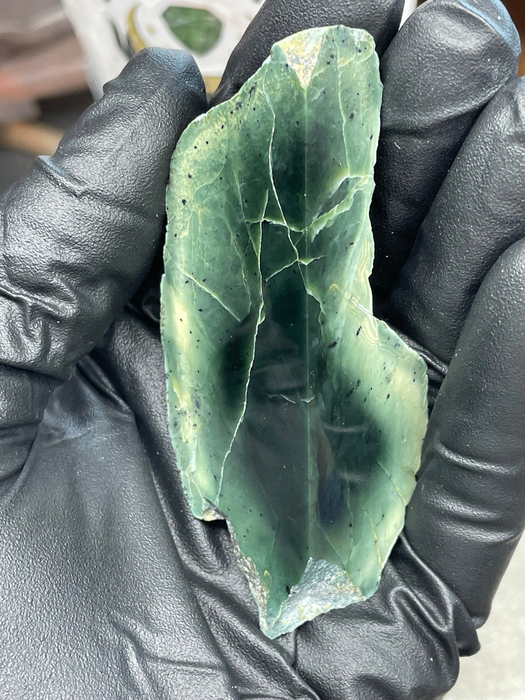 Hand-Polished Green Stone Slab | StoneBorn Creations