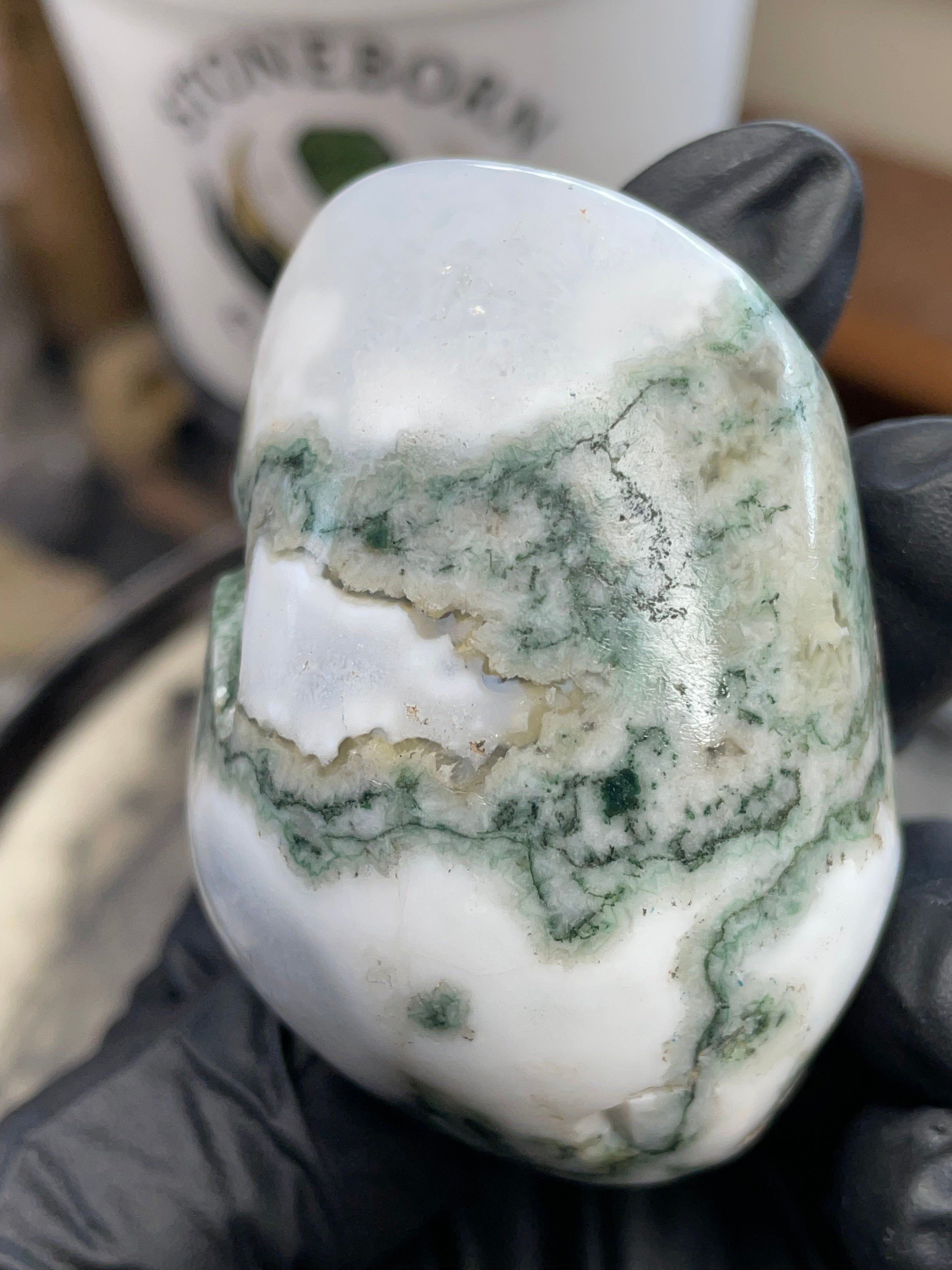 🌿 Moss Agate Freeform — Hand Polished StoneBorn Creations