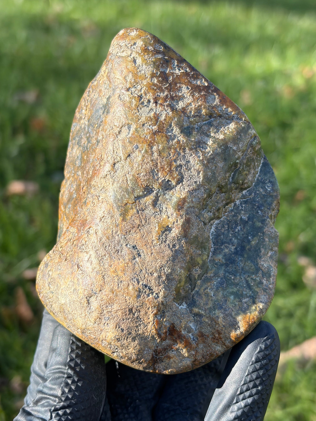 StoneBorn Creations – Natural Green Serpentine Stone | Hand-Polished River Stone