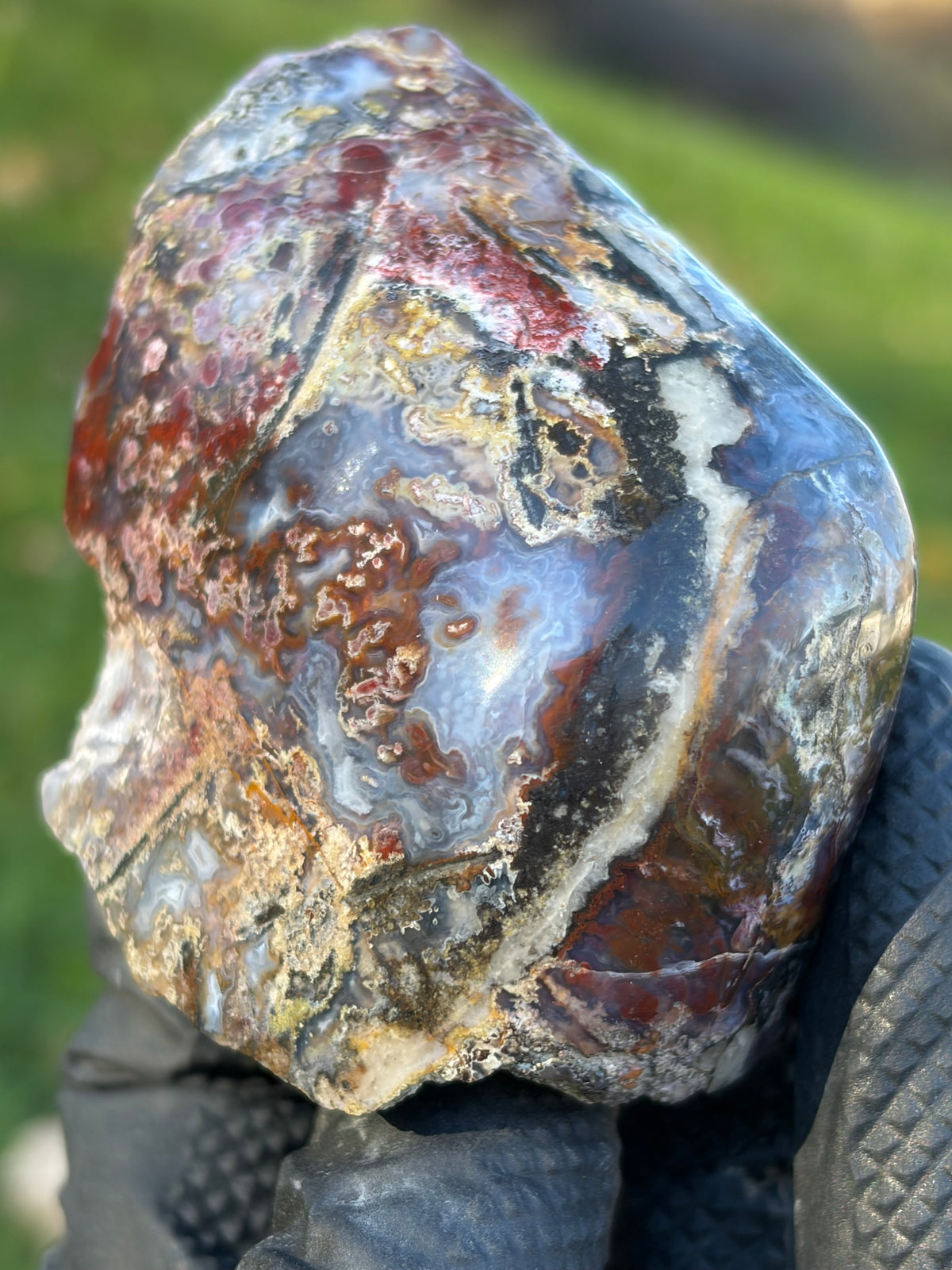 StoneBorn Creations – Multicolored Lace Agate | Hand-Polished Natural Display Stone