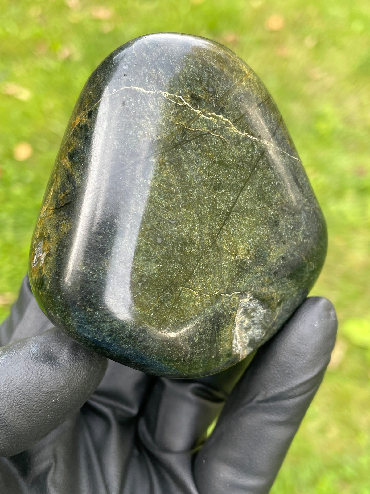 StoneBorn Creations Stream-Forged Green Stone – Hand Polished Natural Freeform