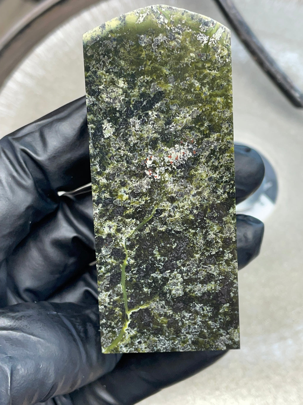 Hand-Polished Green Serpentine Slab | StoneBorn Creations