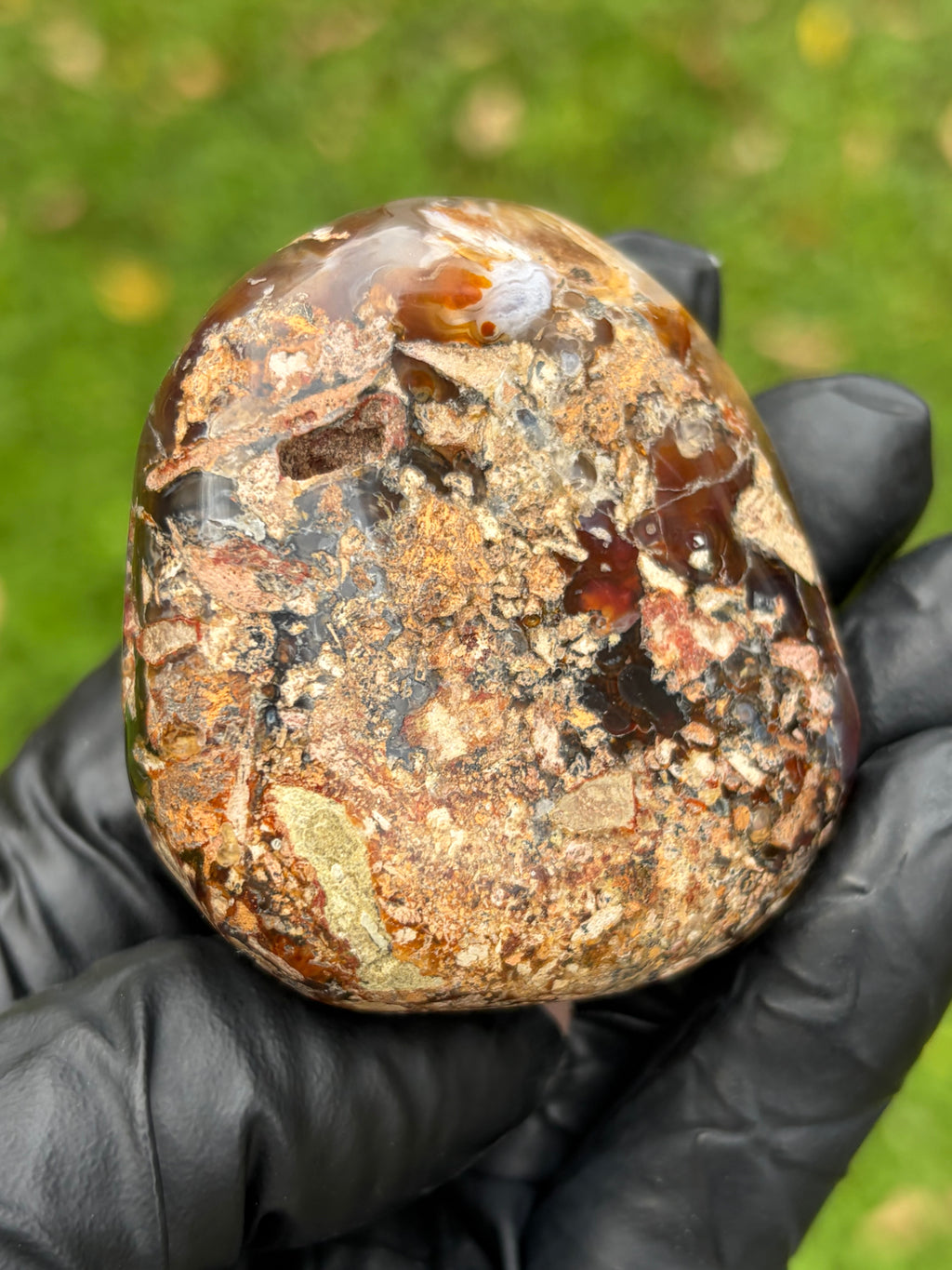 StoneBorn Creations Fire Agate — Hand-Polished Natural Stone