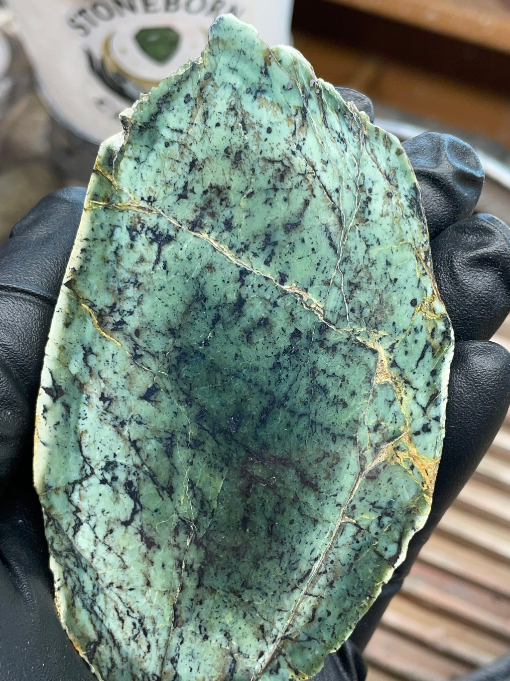Hand-Collected Mint Green Serpentine Slab | Raw & Refined StoneBorn Specimen