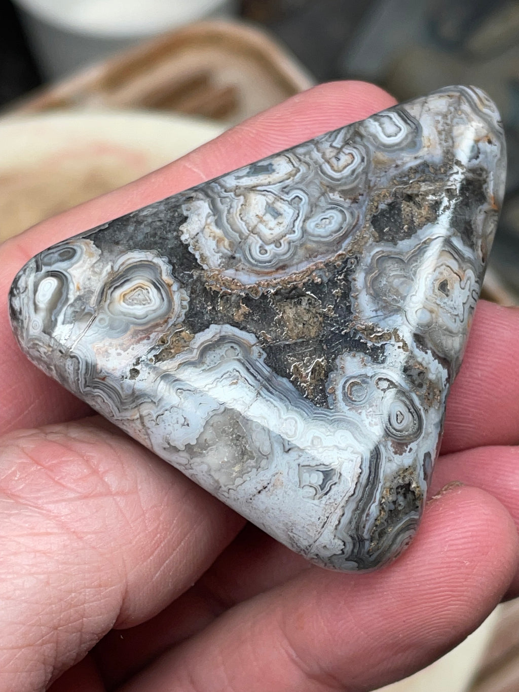 Tuxedo Lace Agate – Hand Polished Natural Stone | One of a Kind