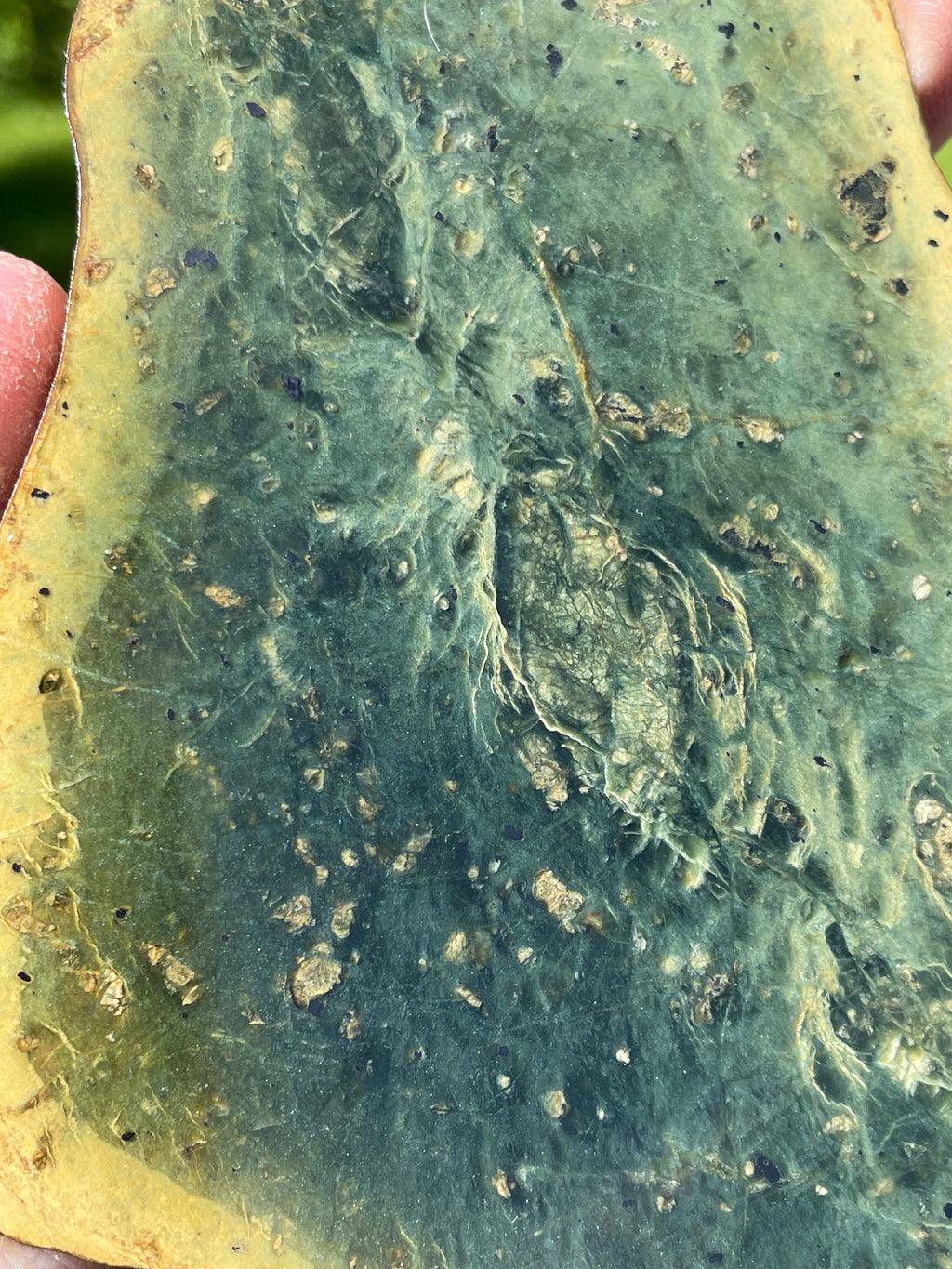 StoneBorn Creations Hand-Polished Vermont Serpentine Bookmatched Pair | One-of-a-Kind Natural Display Stones