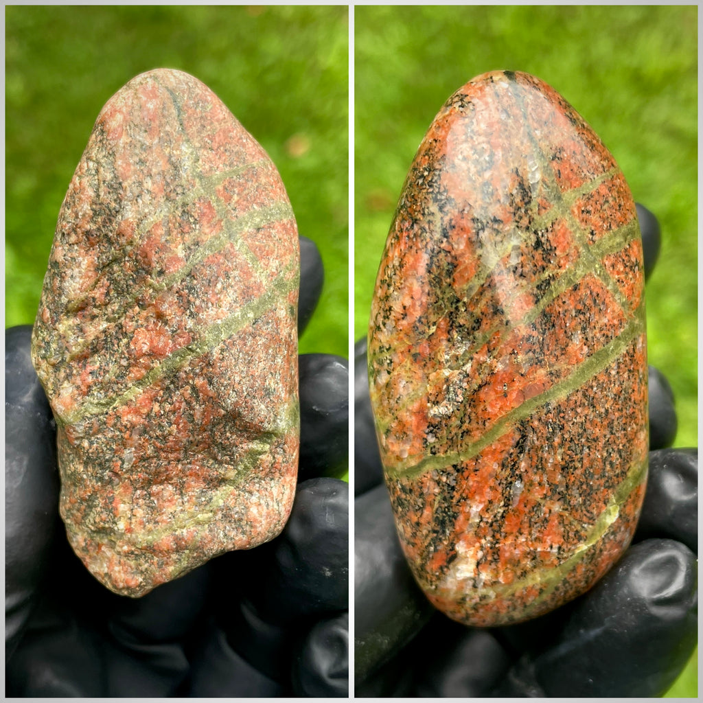 StoneBorn Creations Vermont Unakite / Granite – Hand Polished Freeform Stone