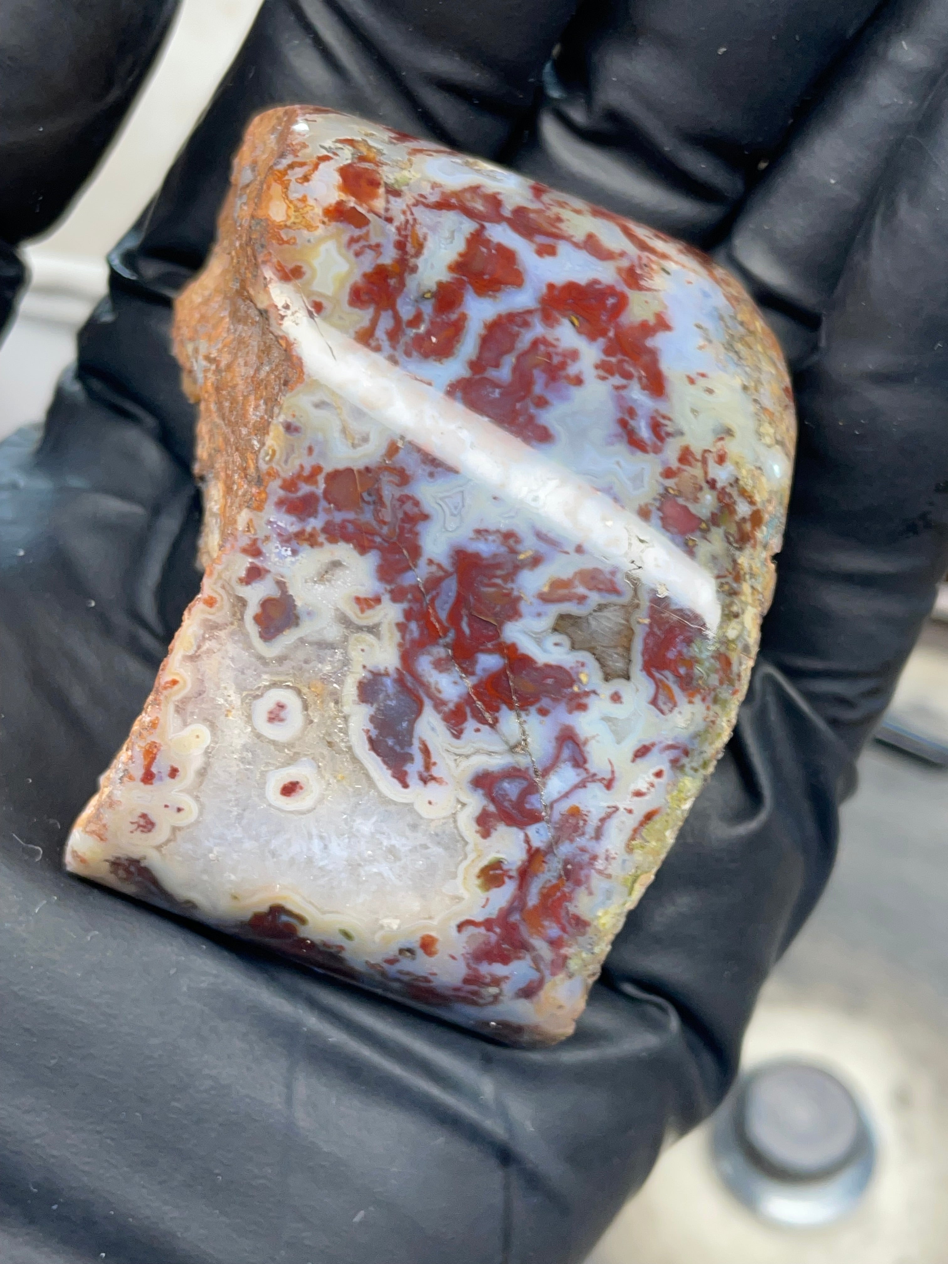 🔥 Fire Agate / Red Lightning Agate – Hand Shaped & Polished | StoneBorn Creations